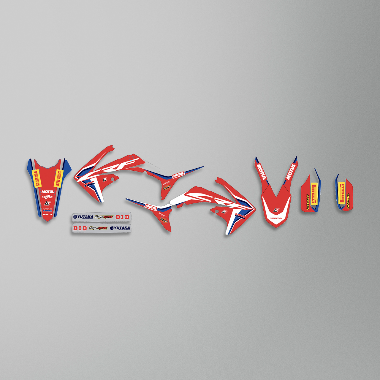 Blackbird Replica Team HRC 19 Decal Kit Red-White-Blue