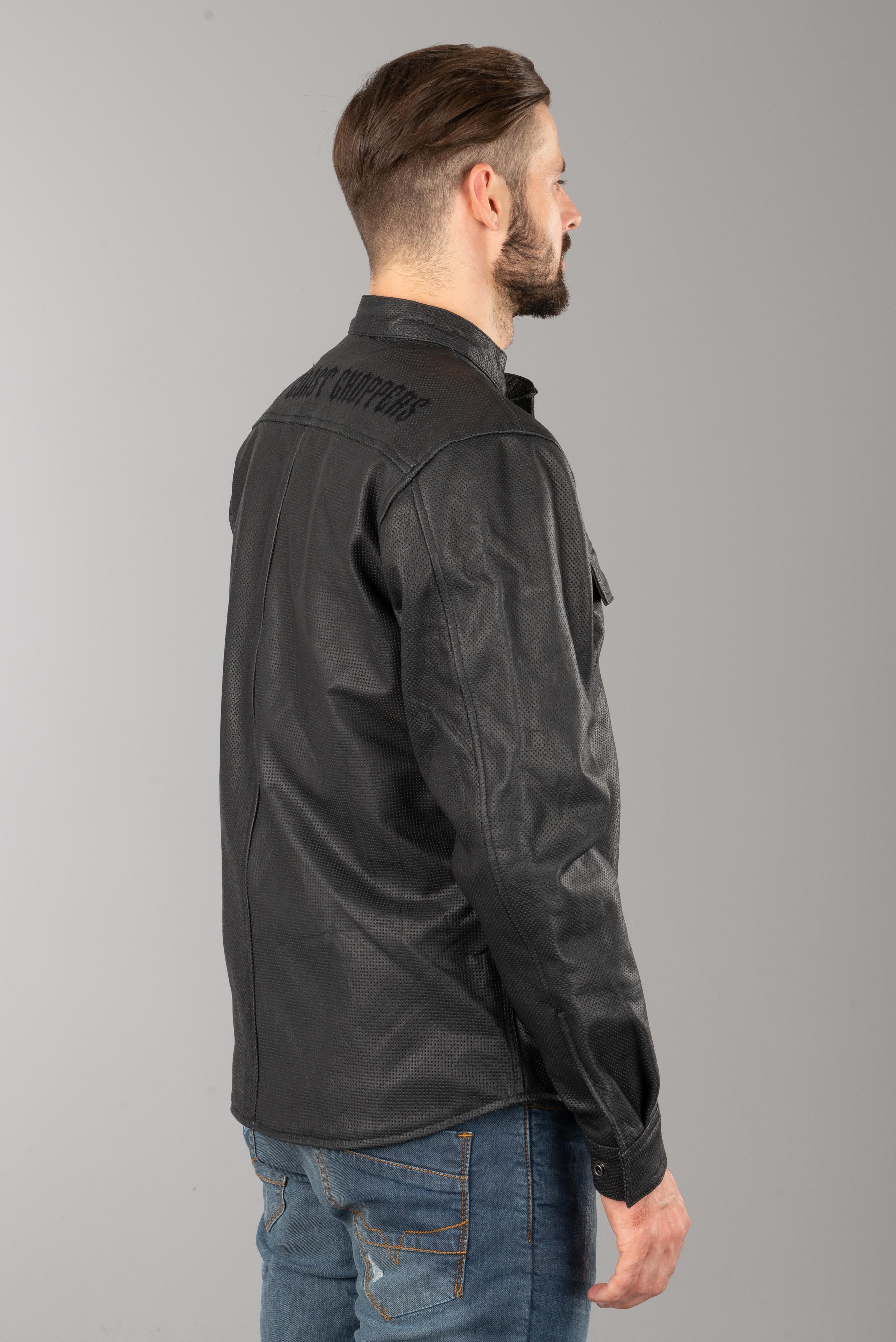 West Coast Choppers OG Perforated Leather Shirt