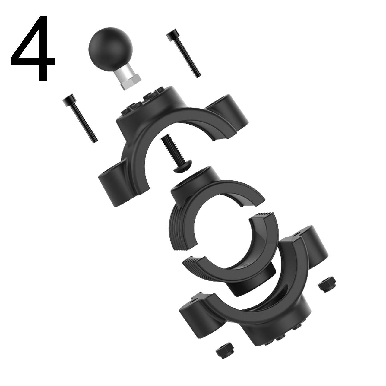 Ohjaustangon/Putken Kiinnike RAM® Mounts Torque™