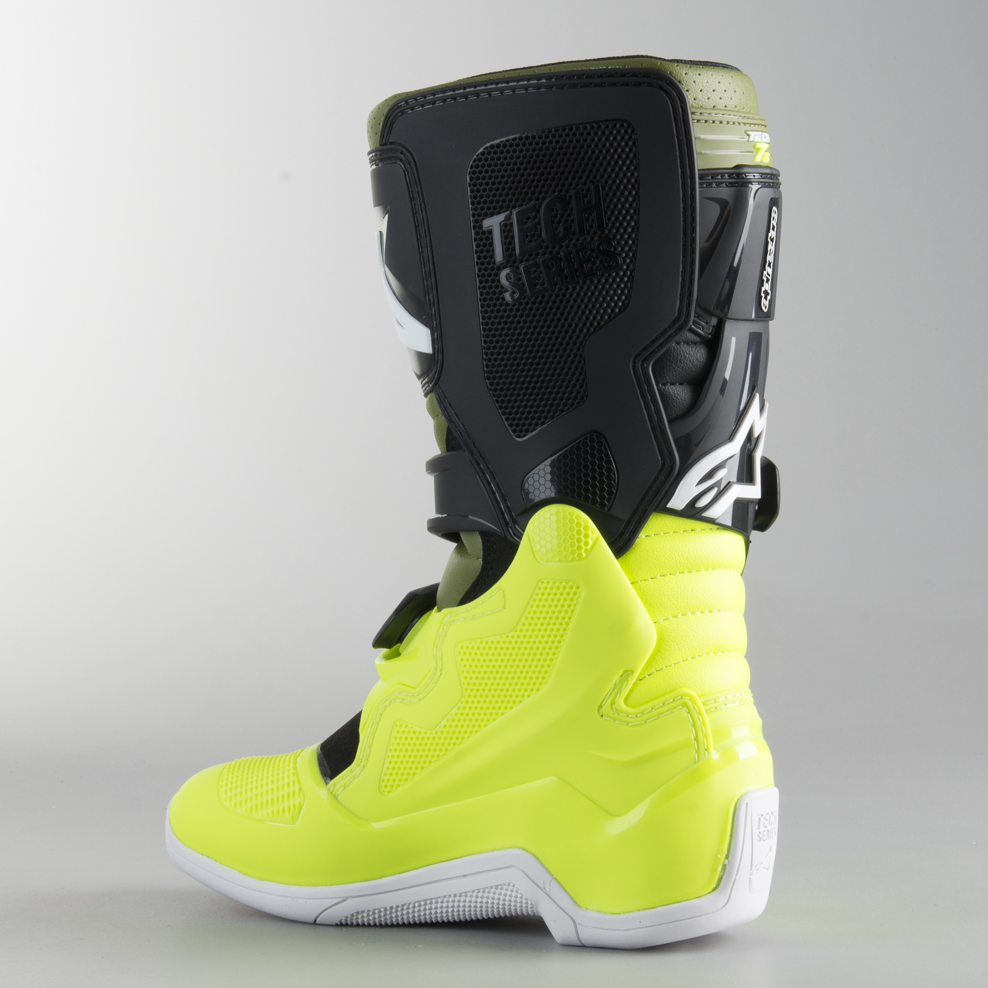 Crosstövlar Alpinestars Barn Tech 7 S Gul Fluo Grön Svart Crosstövlar Alpinestars Barn Tech 7 S Gul Fluo Grön Svart