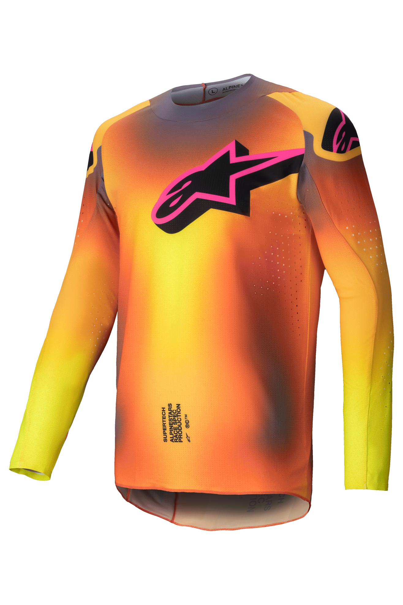 Crosstrøye Alpinestars Supertech Lipan Gul-Rosa