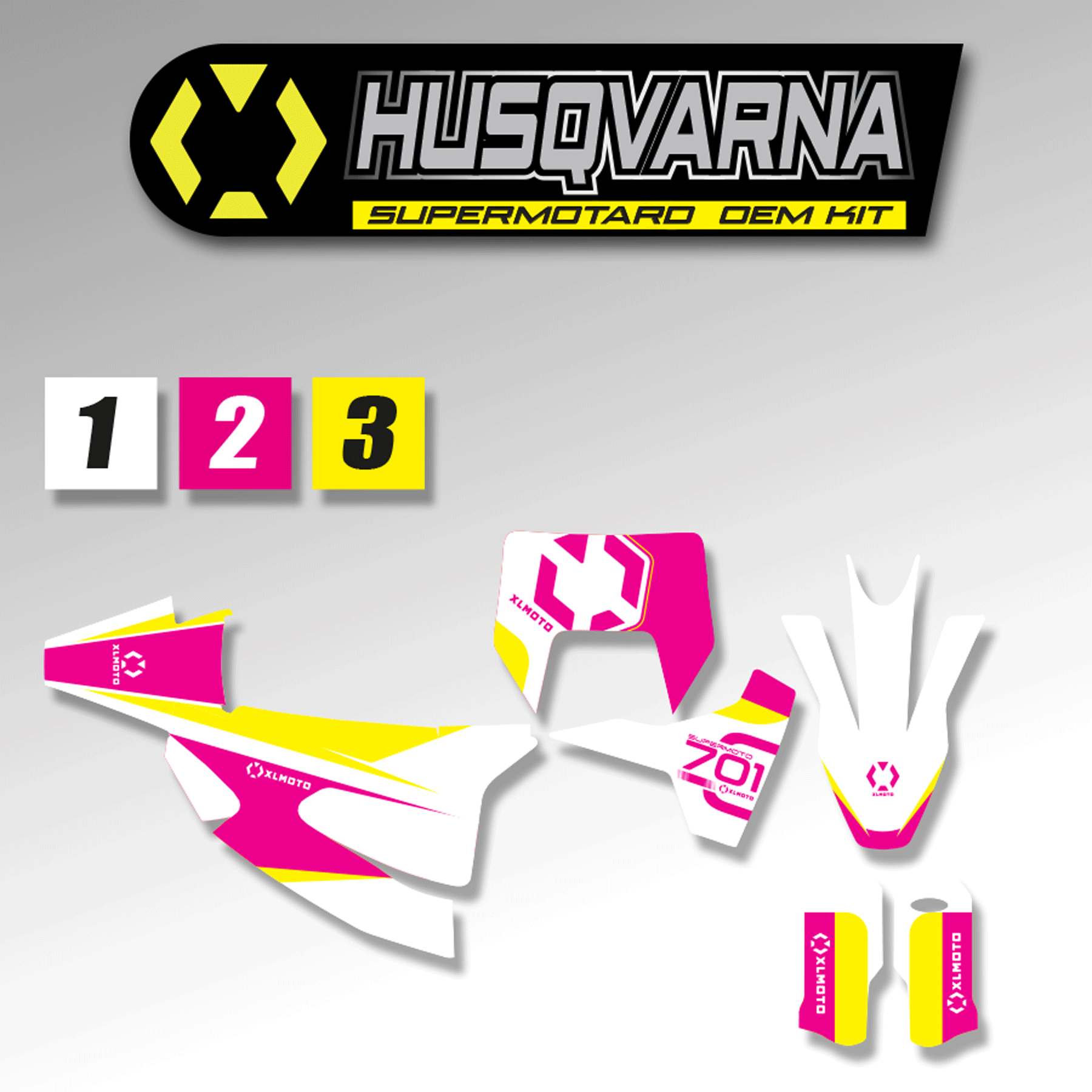 XLMOTO Supermotard OEM Complete Decal Kit