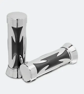 CustomAcces Malta Cross Grips Chrome 133x25mm
