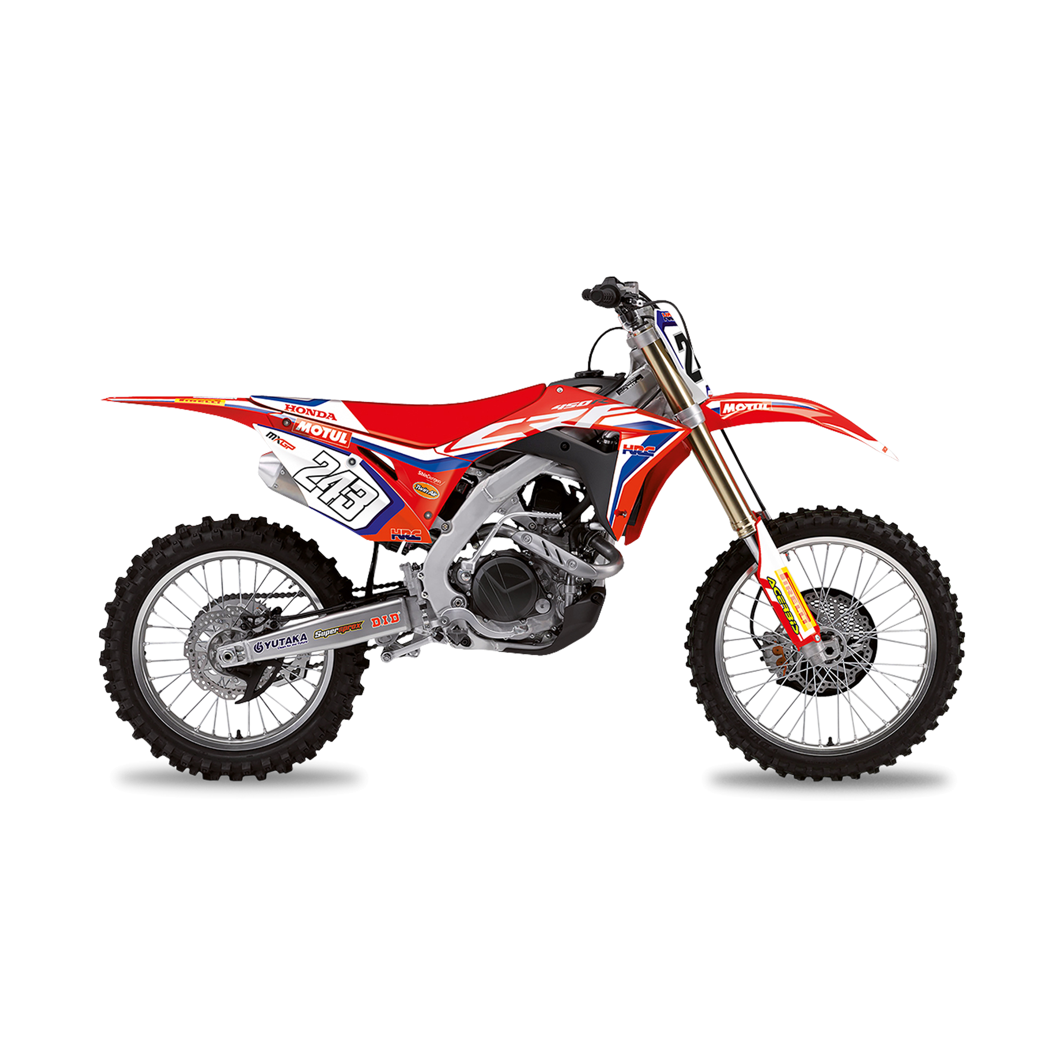 Kit Completo de Adhesivos + Funda de Asiento Blackbird Replica Team HRC 19 Rojo-Blanco-Azul