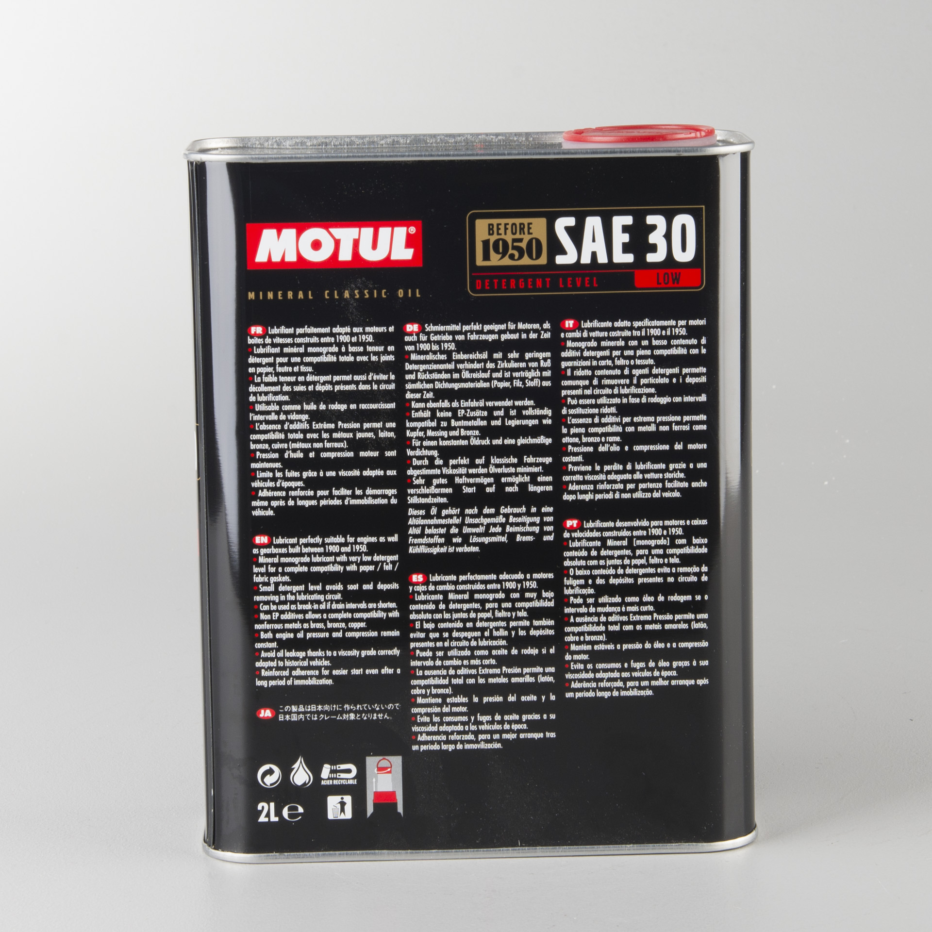 Minerale Olie Motul SAE (Klassieke Voertuigen) 2 L