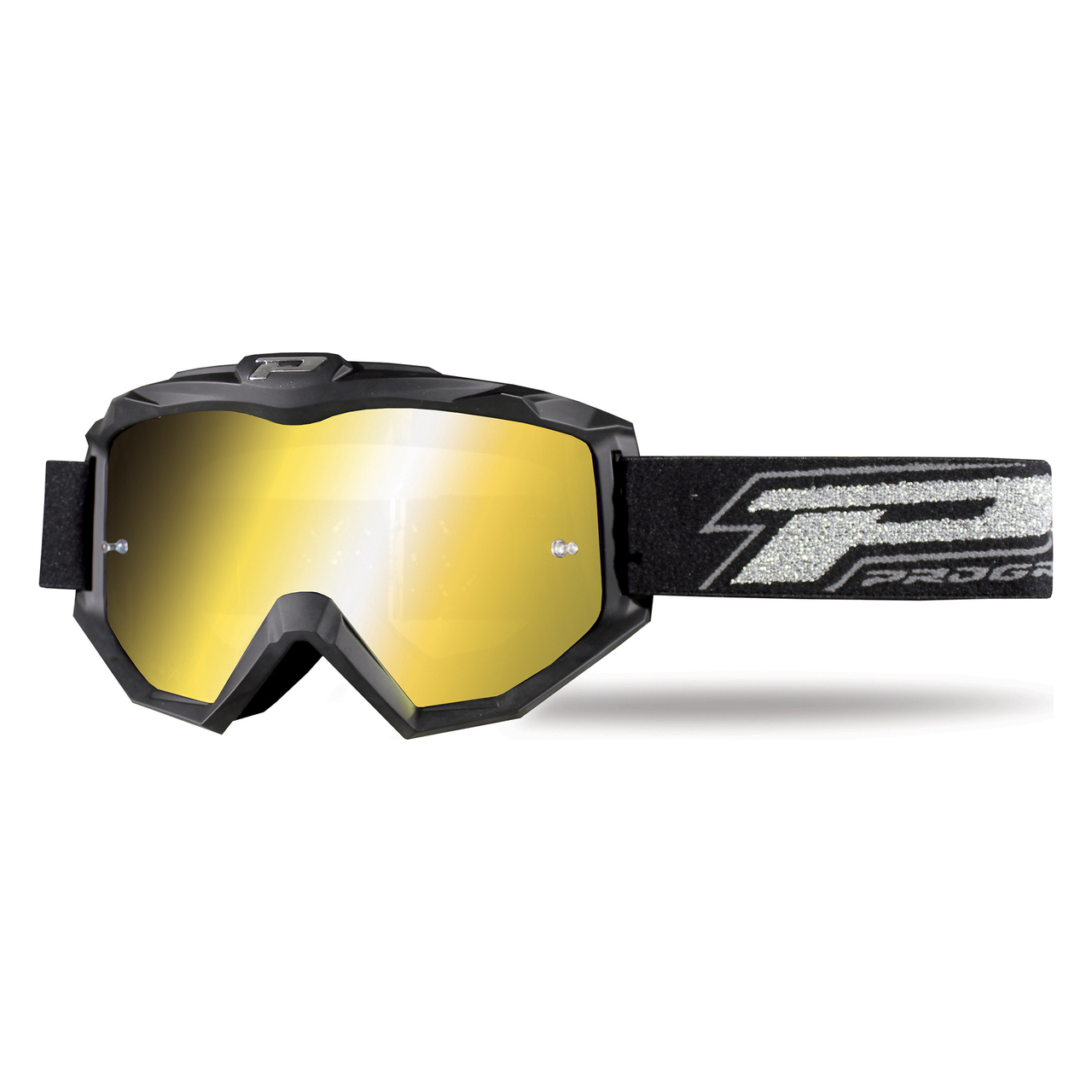 Gafas de Cross ProGrip 3204 Negro Mate/Amarillo Espejo