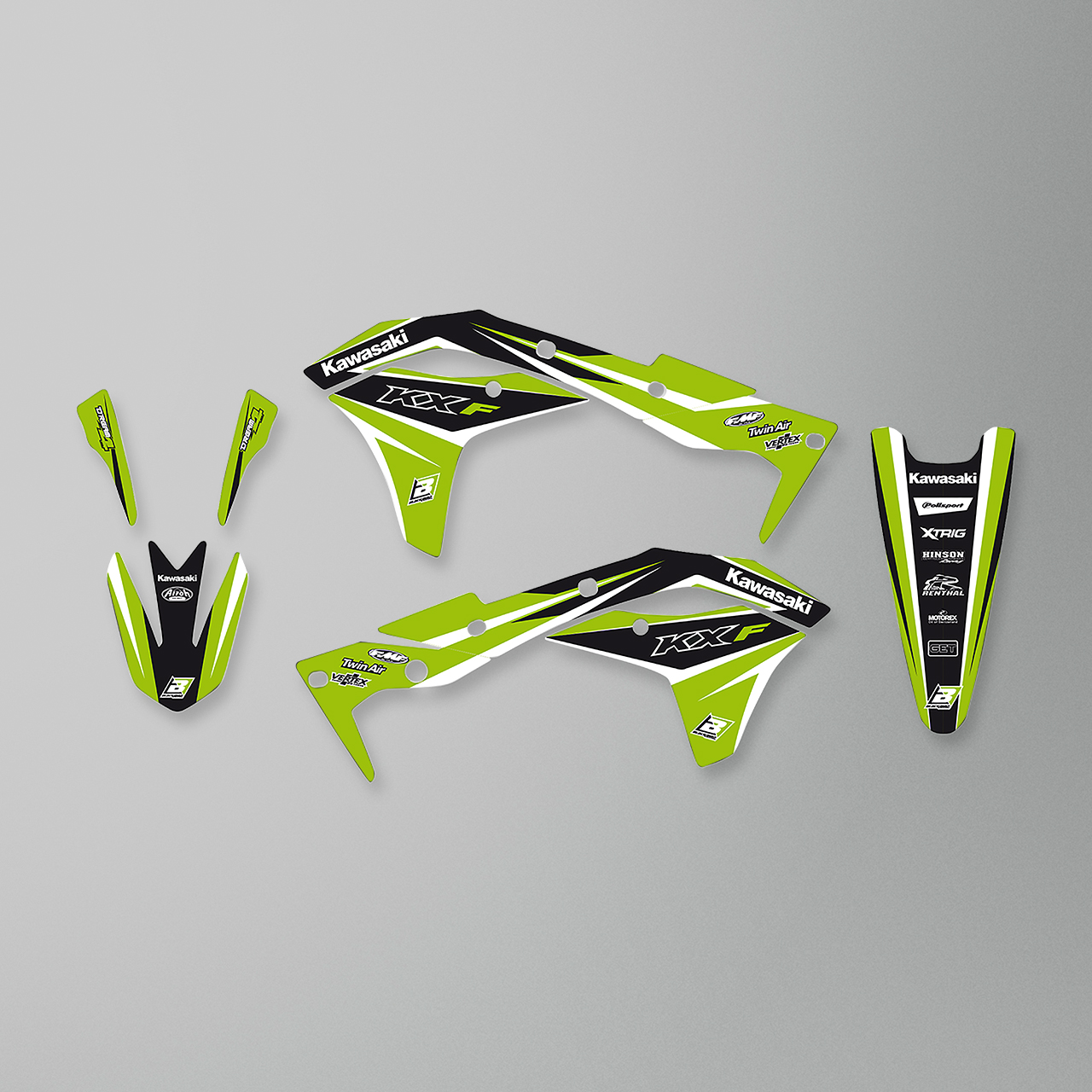 Blackbird Dream 4 Decal Kit Green-Black-White