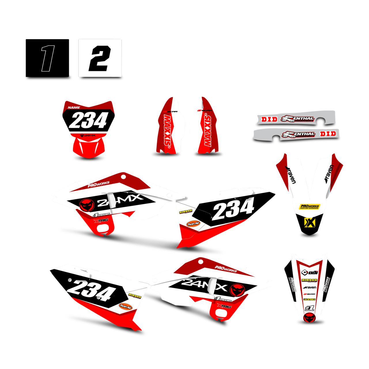 24MX Fantic Competition Decal Kit