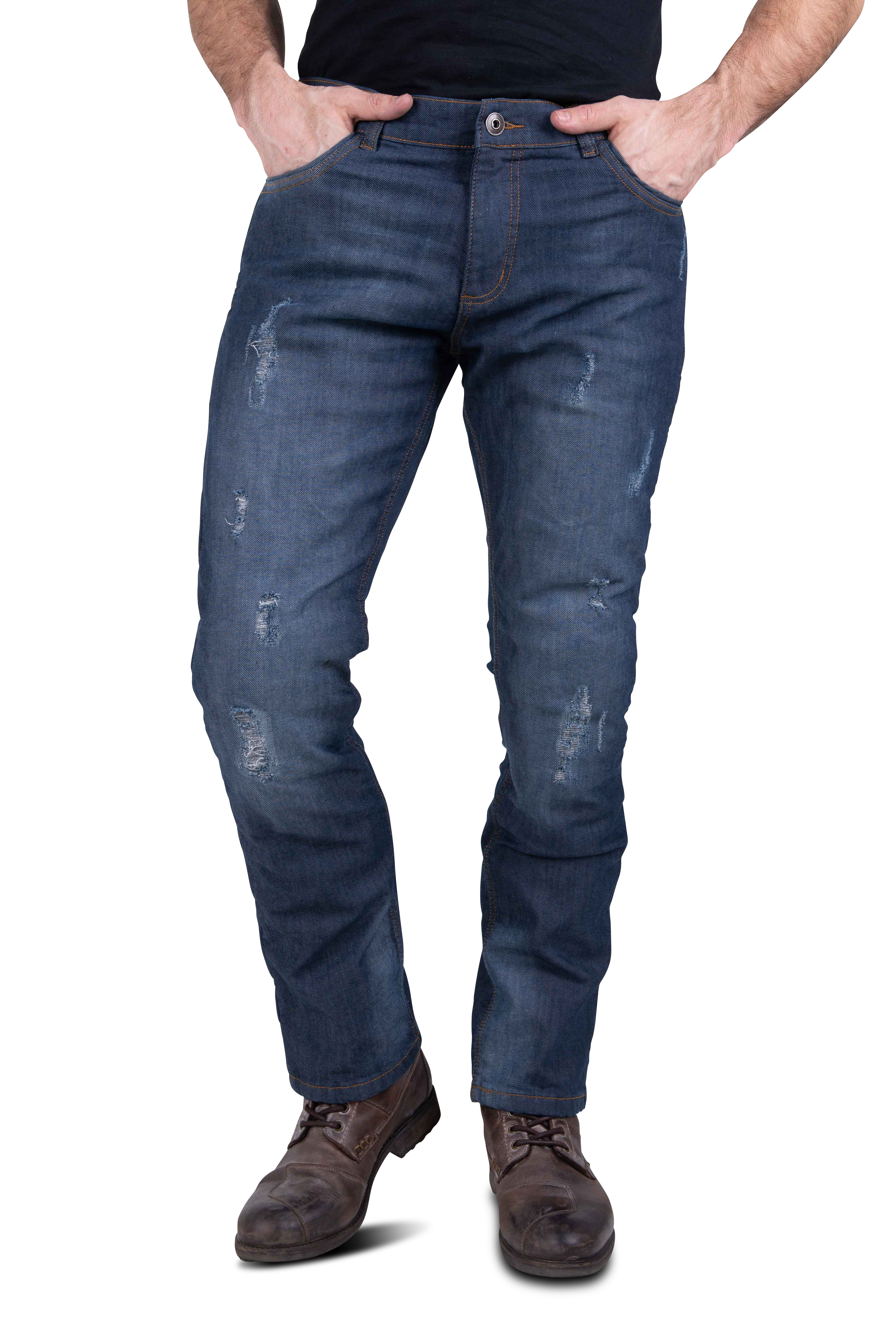MC-Jeans Course Ripped Aramid Forsterket Rett/Normal Blå