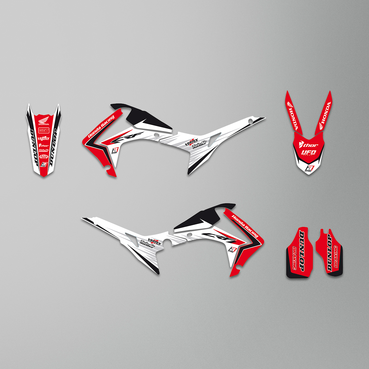 Blackbird Linear Decal Kit Red-White-Black