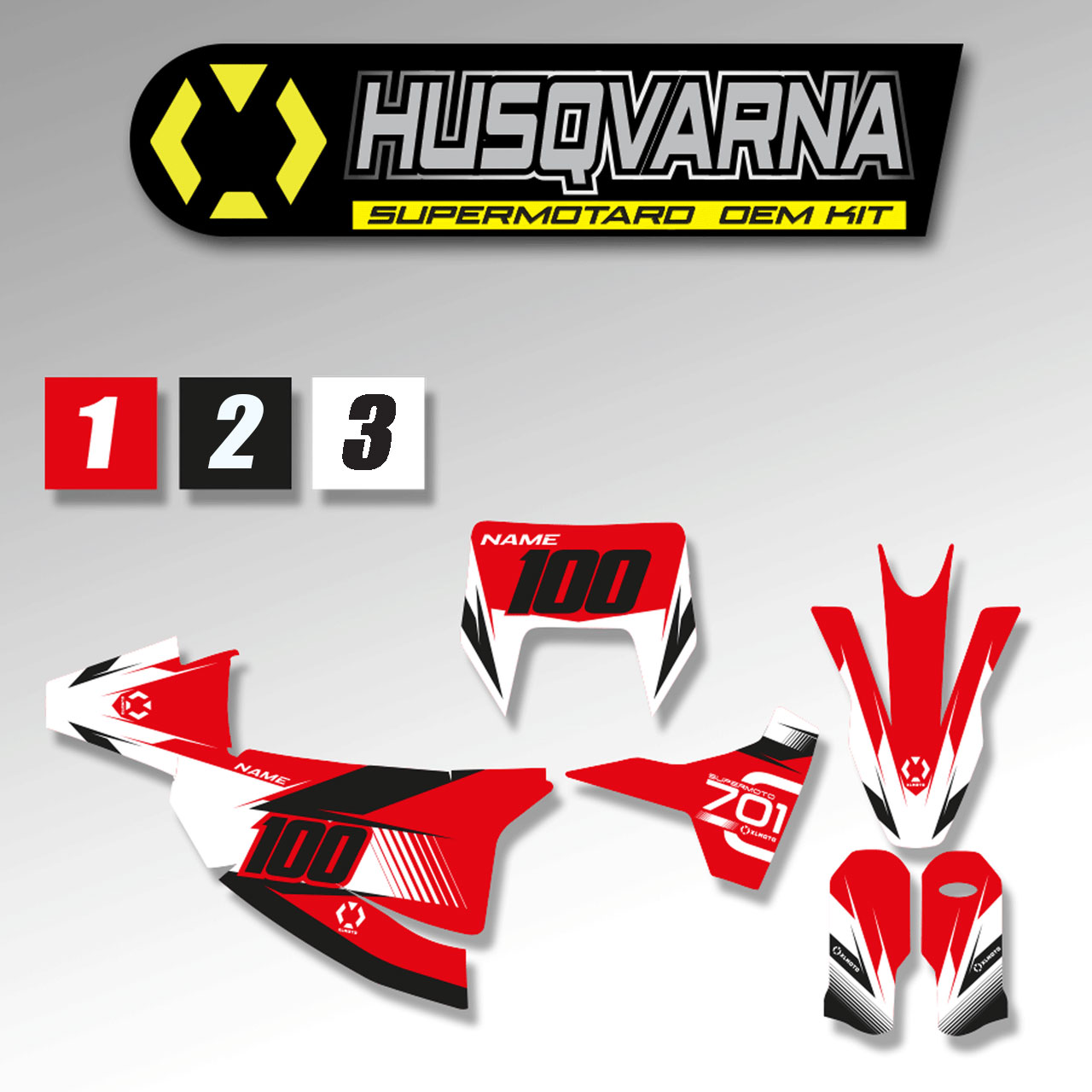 XLMOTO Supermotard OEM Personalised Decal Kit