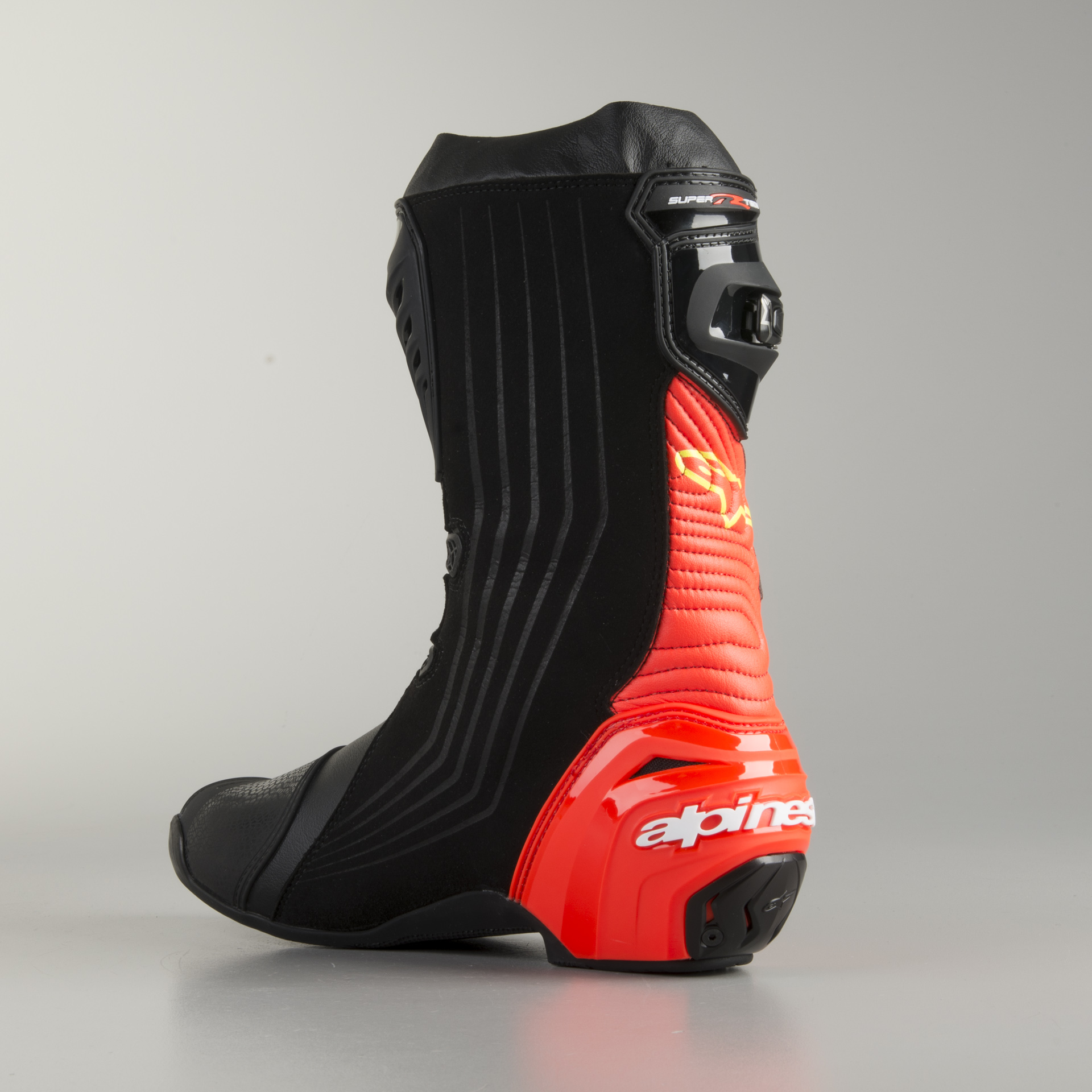 MC Saappaat Alpinestars Supertech R Musta Punainen Neon Keltainen MC Saappaat Alpinestars Supertech R Musta Punainen Neon Keltainen
