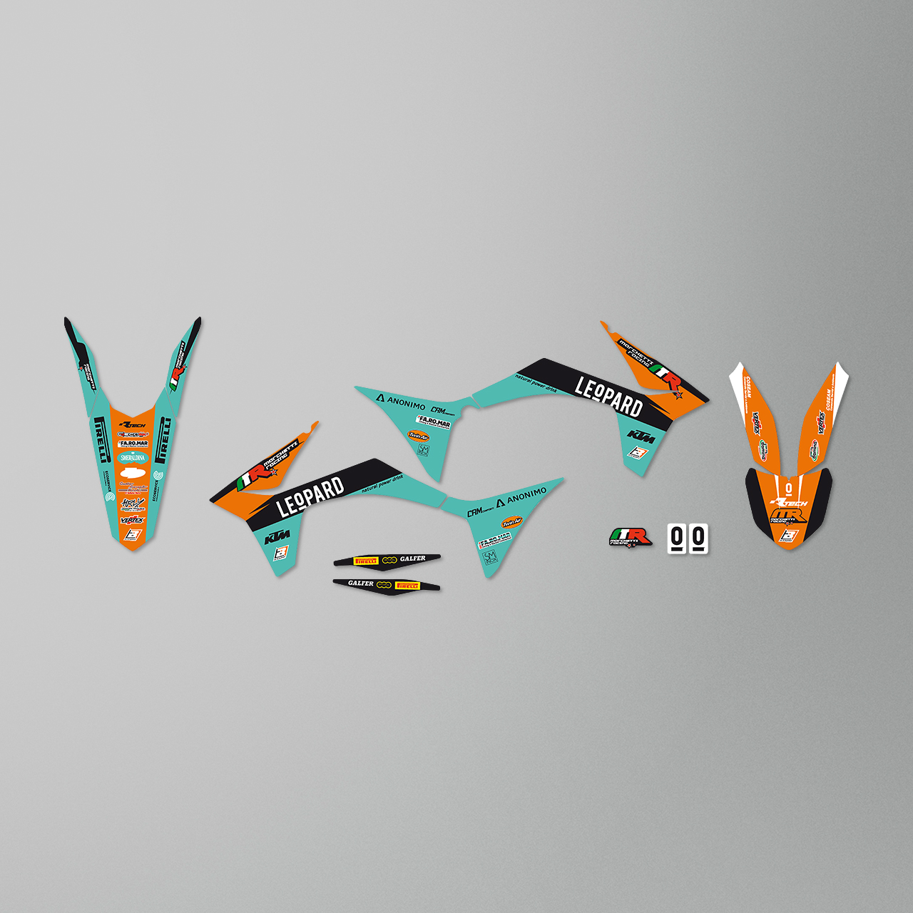 Blackbird Replica Marchetti Racing 2018 Decal Kit Orange-Blue