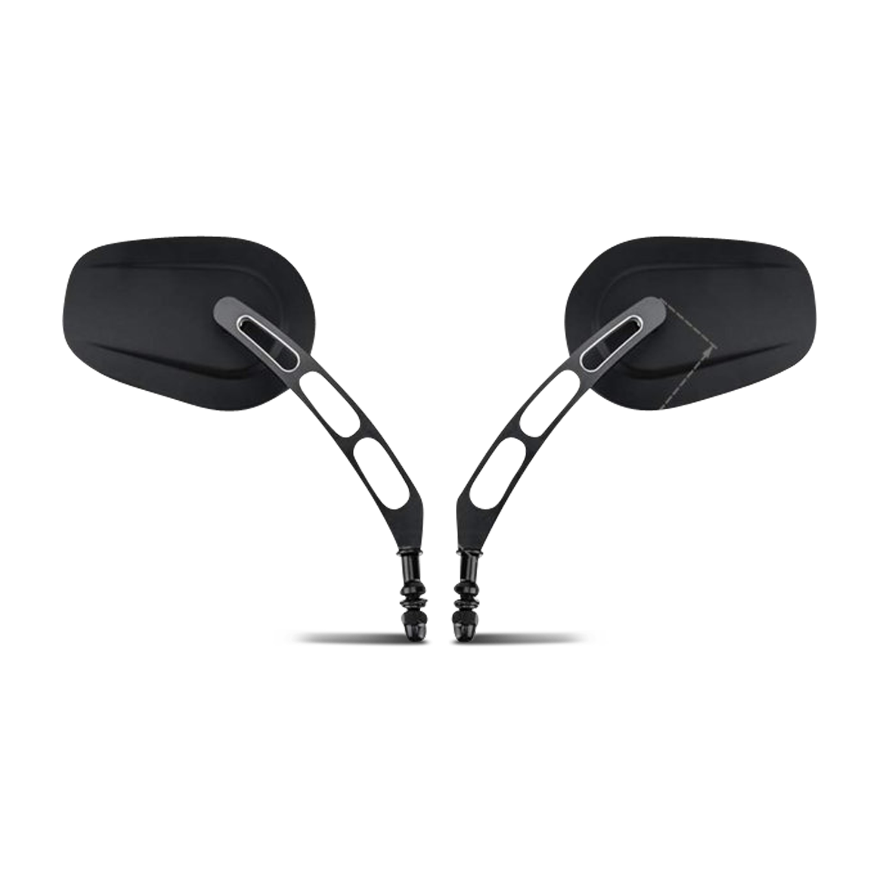 CustomAcces Misuri H-D Rear View Mirrors Black