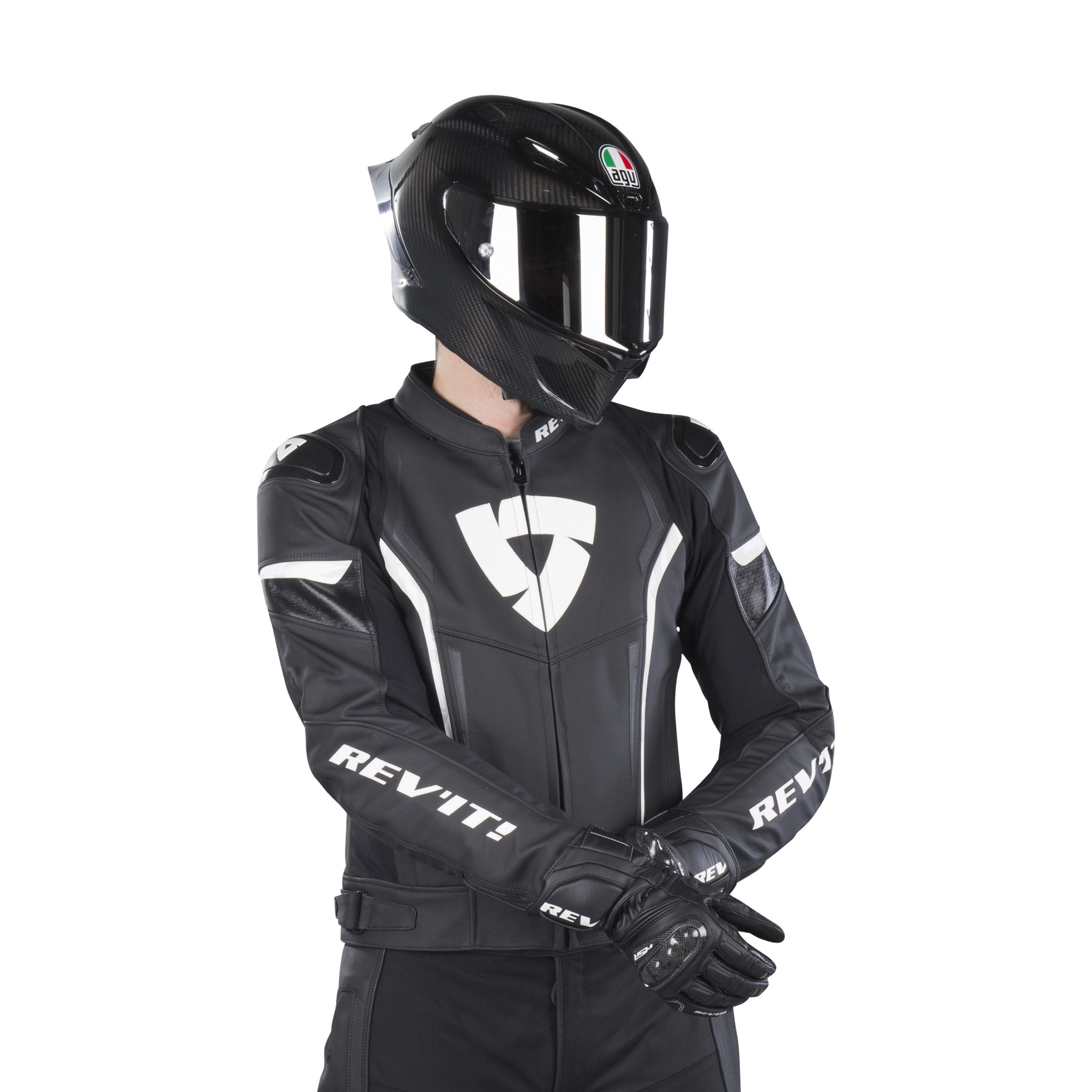 MC Jakke Revit Glide Vintage Svart Hvit Laveste MC Jakke Rev'it Glide Vintage Svart Laveste prisgaranti