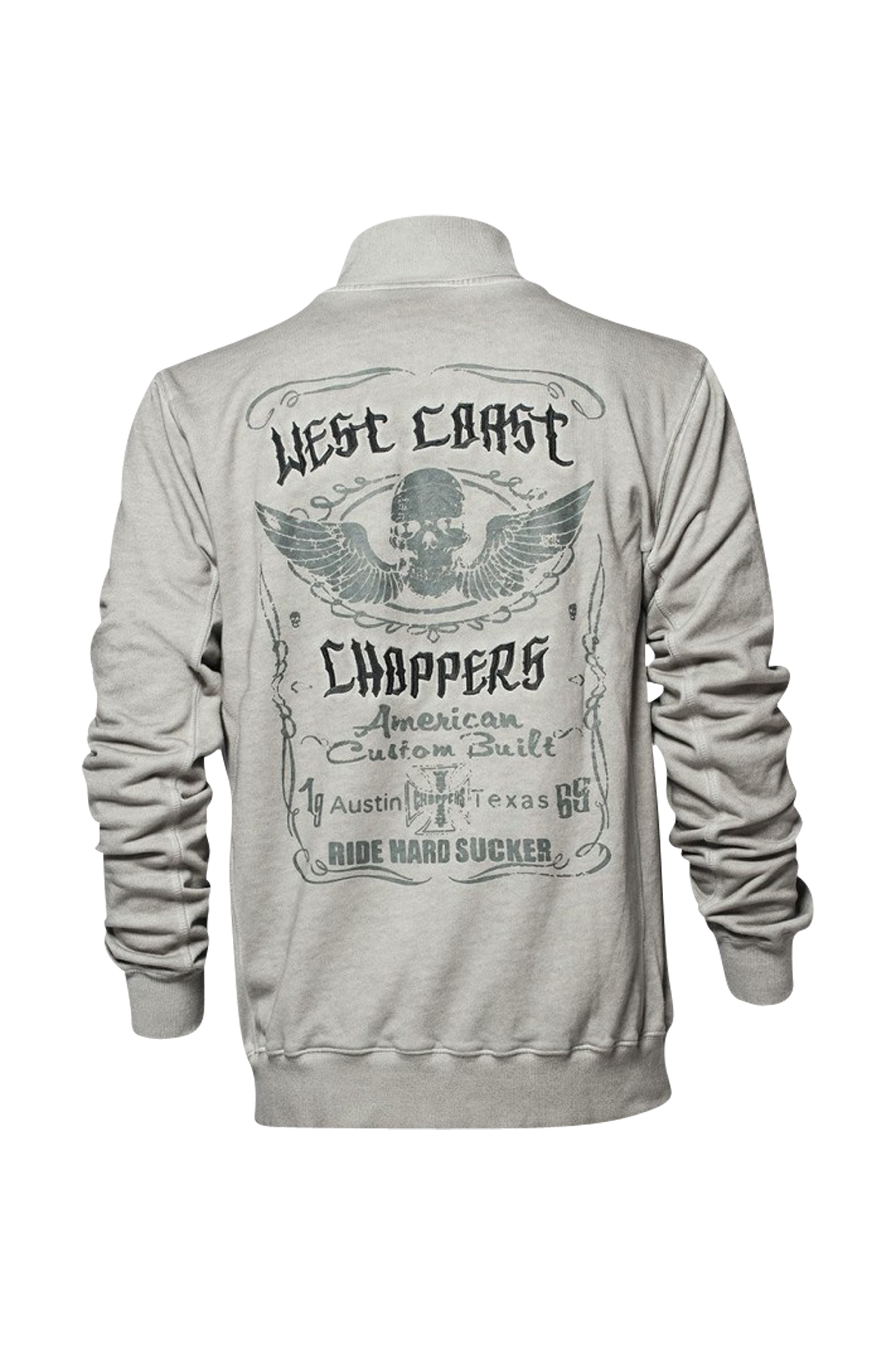 West Coast Choppers Ride Hard Sucker Zip Sweater