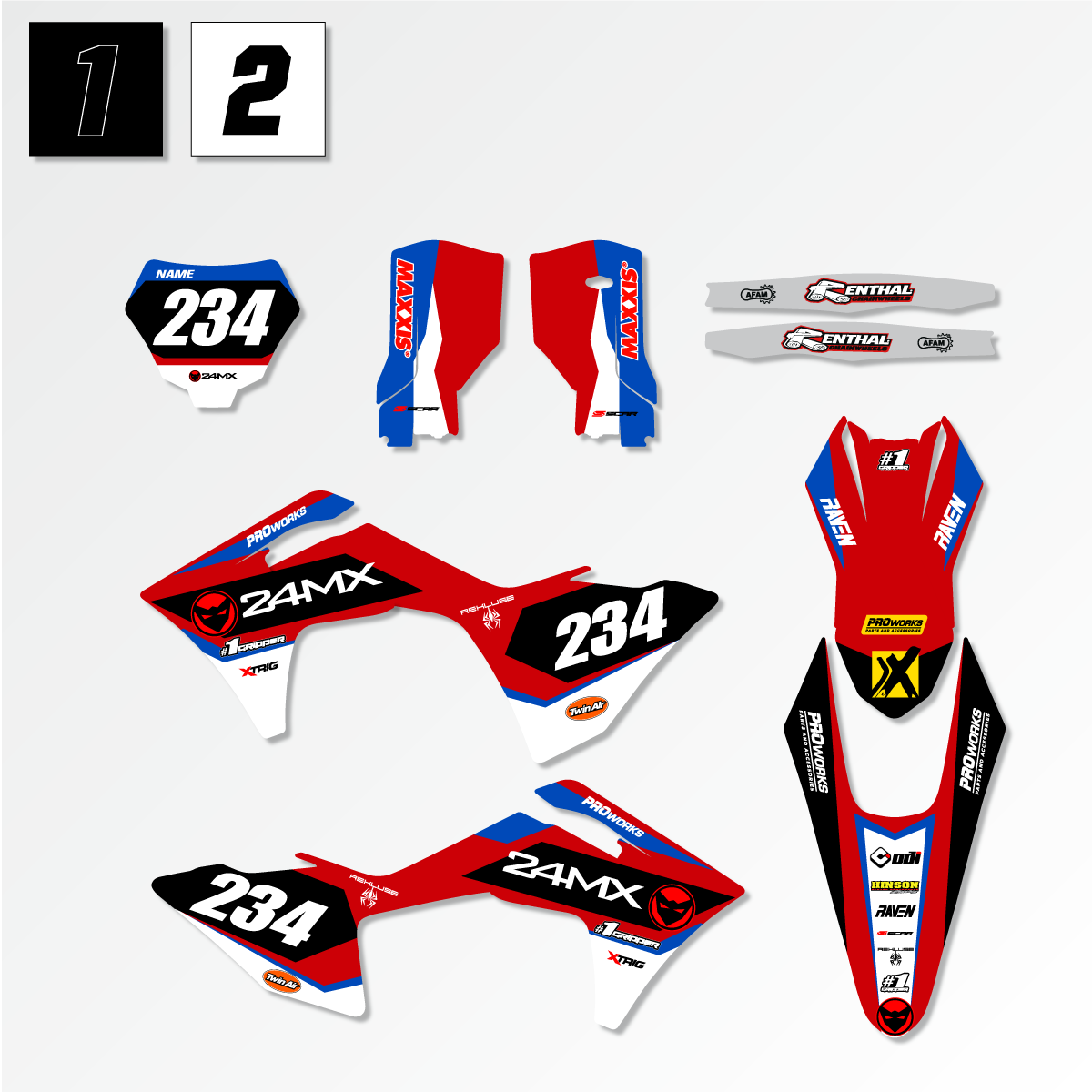 Kit d'Autocollants de Compétition GasGas