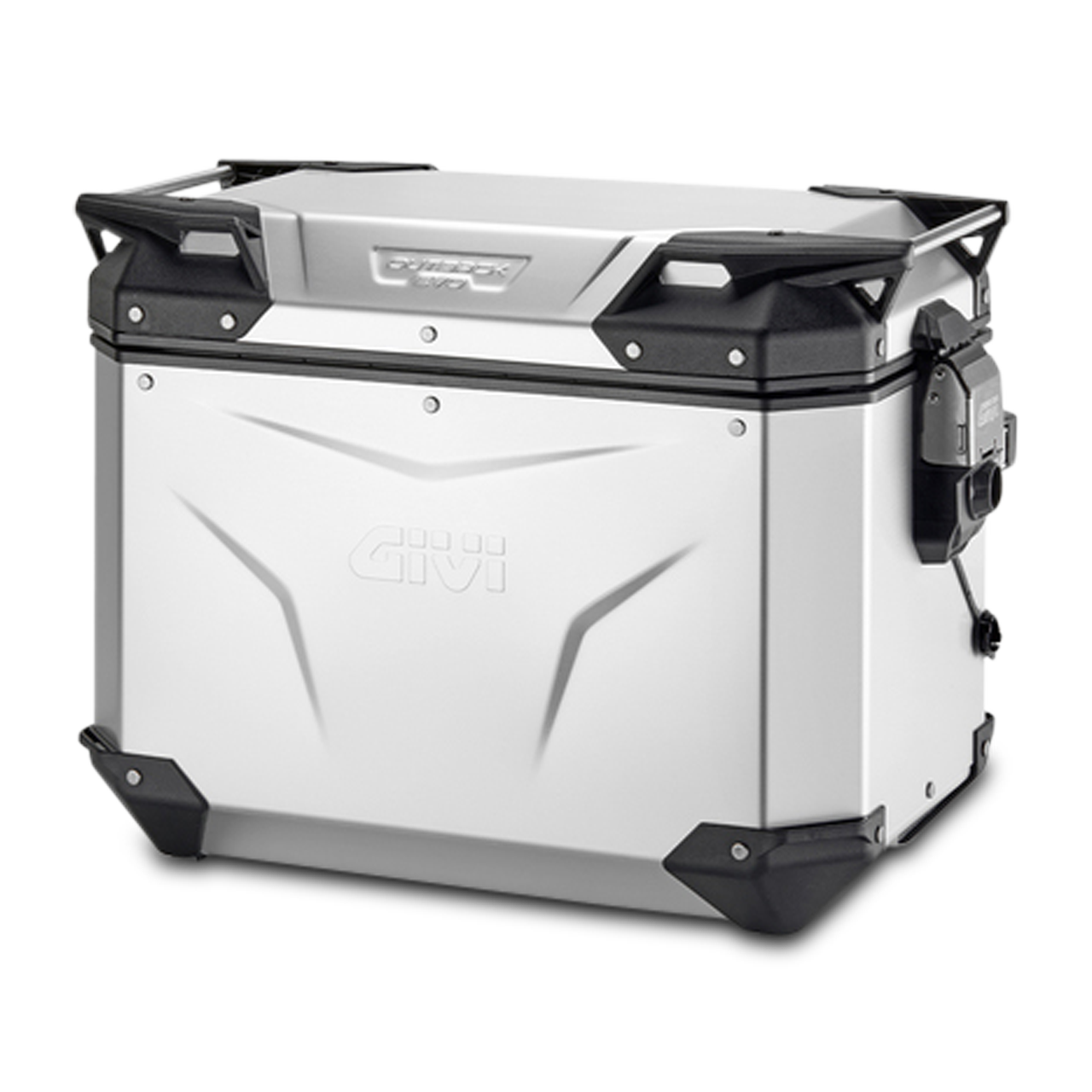 Zijkoffer Givi Trekker Outback EVO Geanodiseerd Aluminium