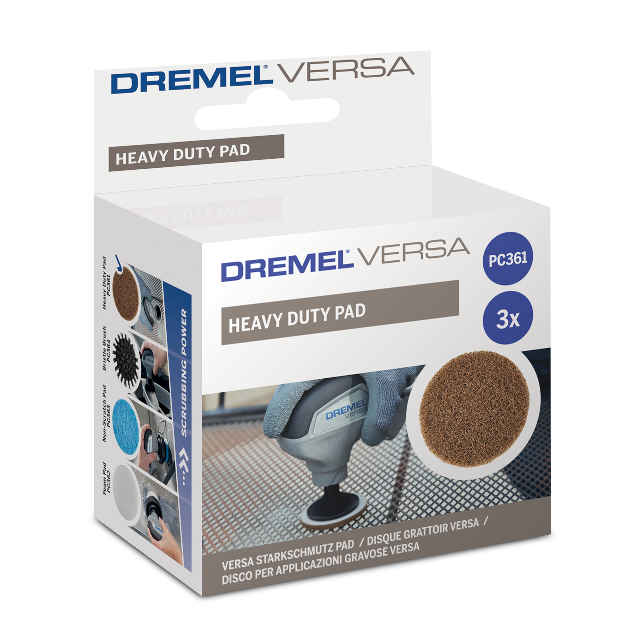 Dremel Versa Heavy Duty Pad Brown 3-pack