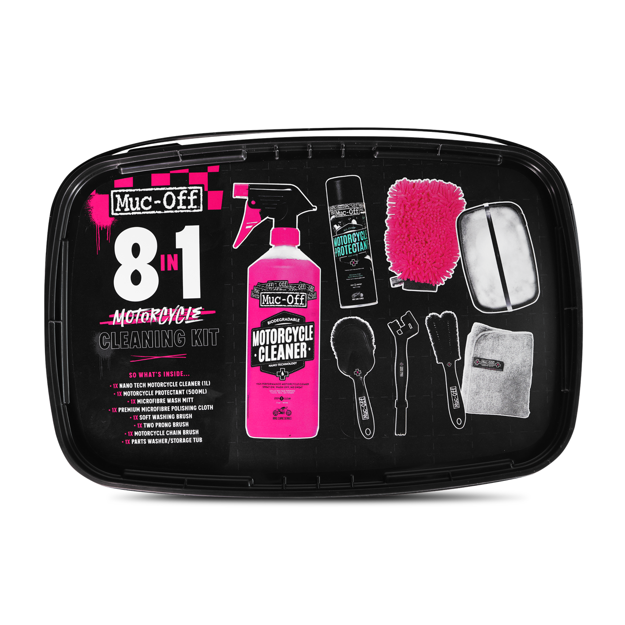Kit de Limpieza de Moto 8 en 1 Muc-Off