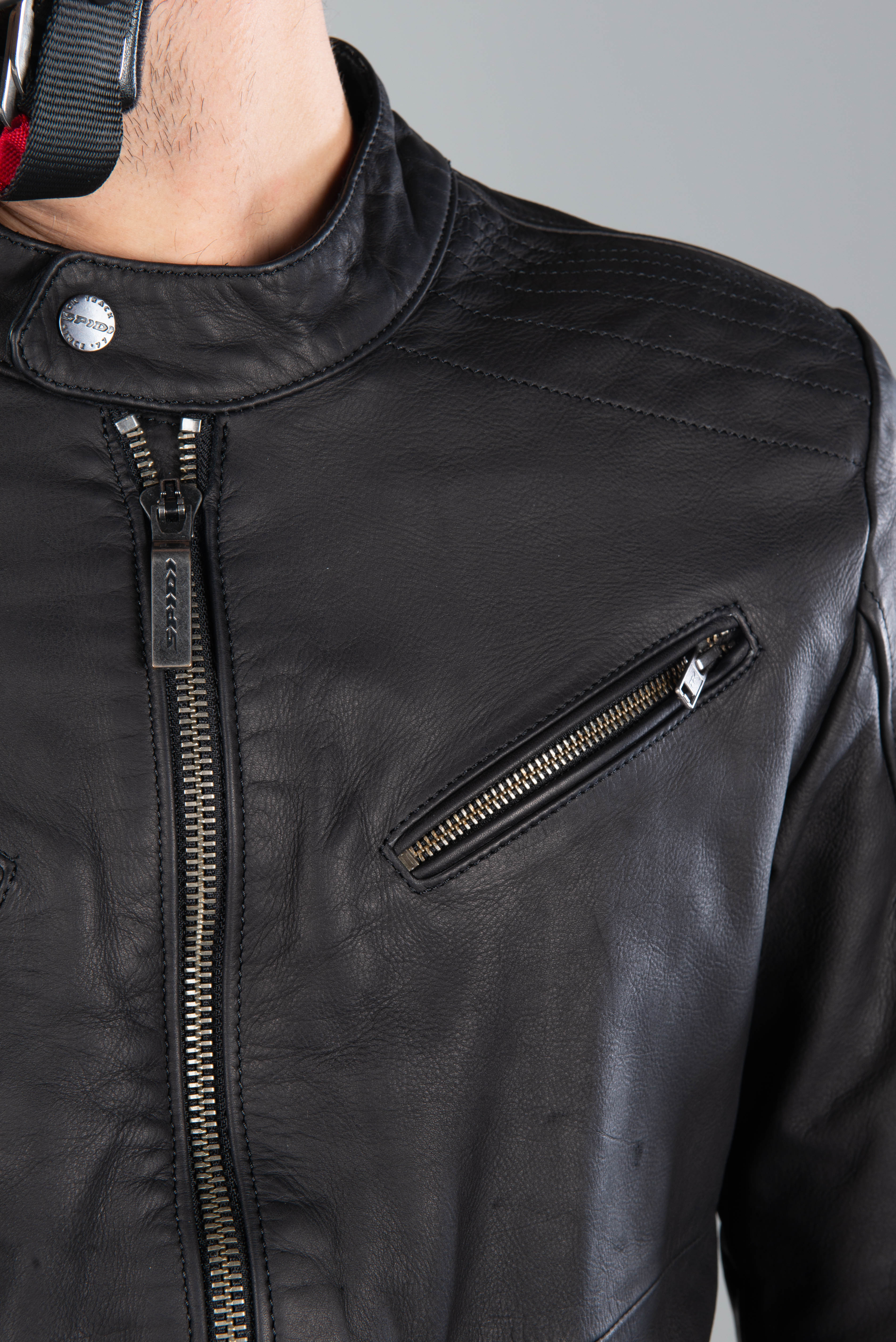 Chaqueta de cuero de garaje Spidi robusta
