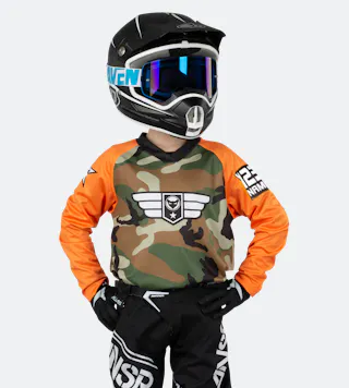 Crosstrøje Personlig 24MX WOOD CAMO Junior