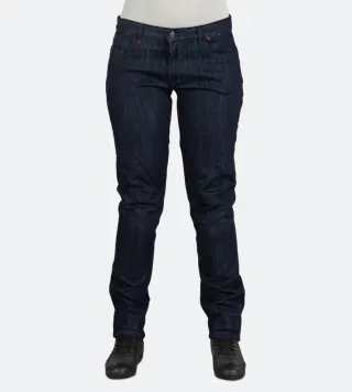 Calças de Ganga MC Dainese Alba Femininas Slim-Fit Rinsed