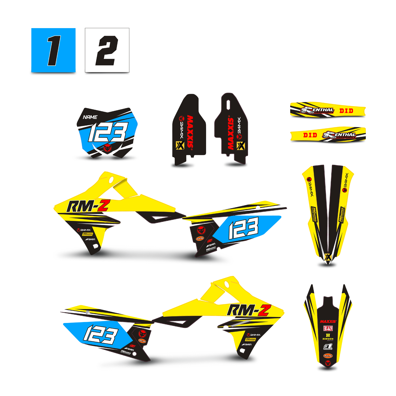 Stickerset 24MX Suzuki Rush