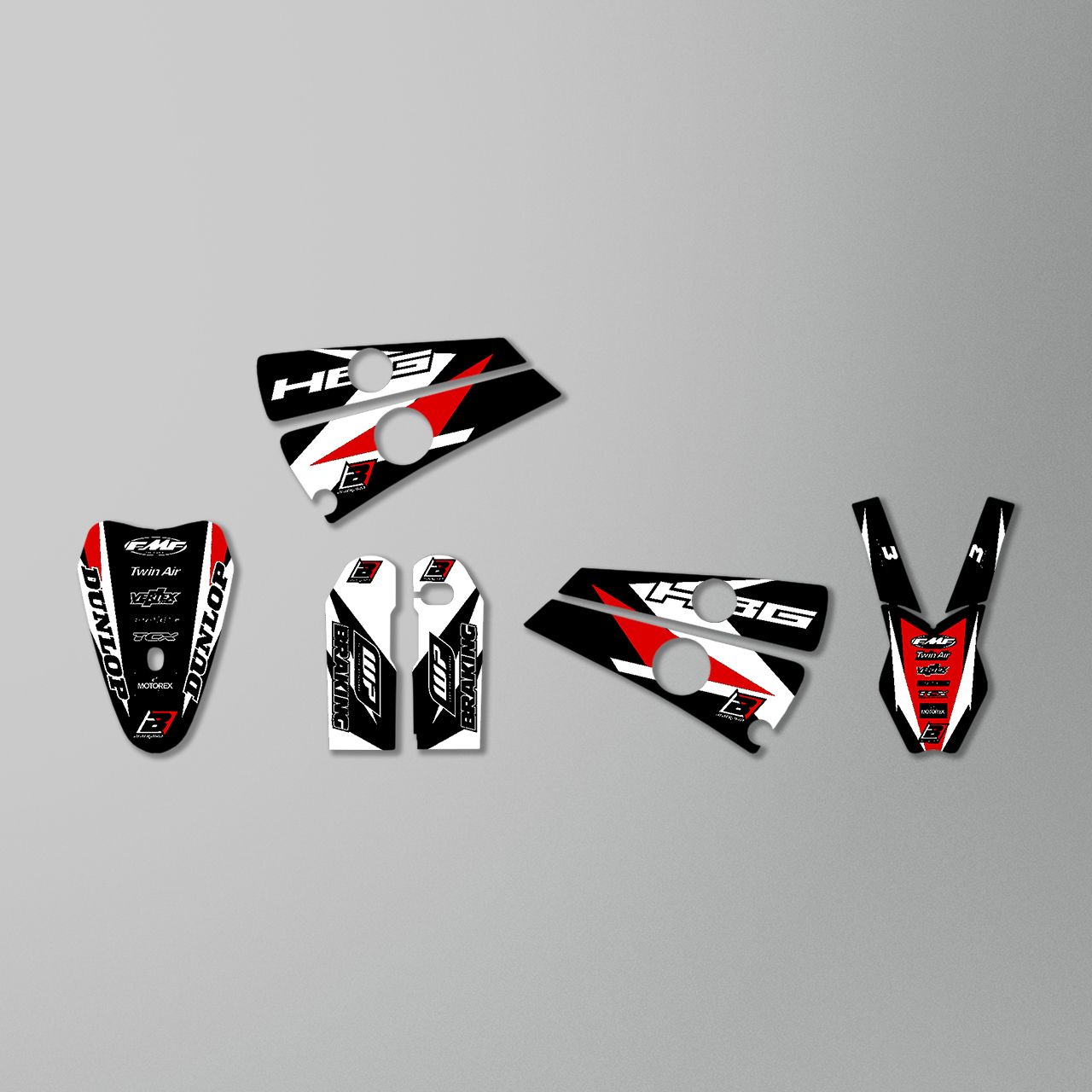 Blackbird Dream 3 Complete Decal Kit with Seat Cover Yellow-Blue-White