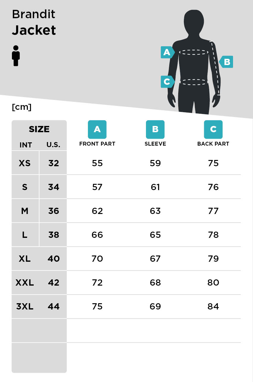 brandit m65 size guide