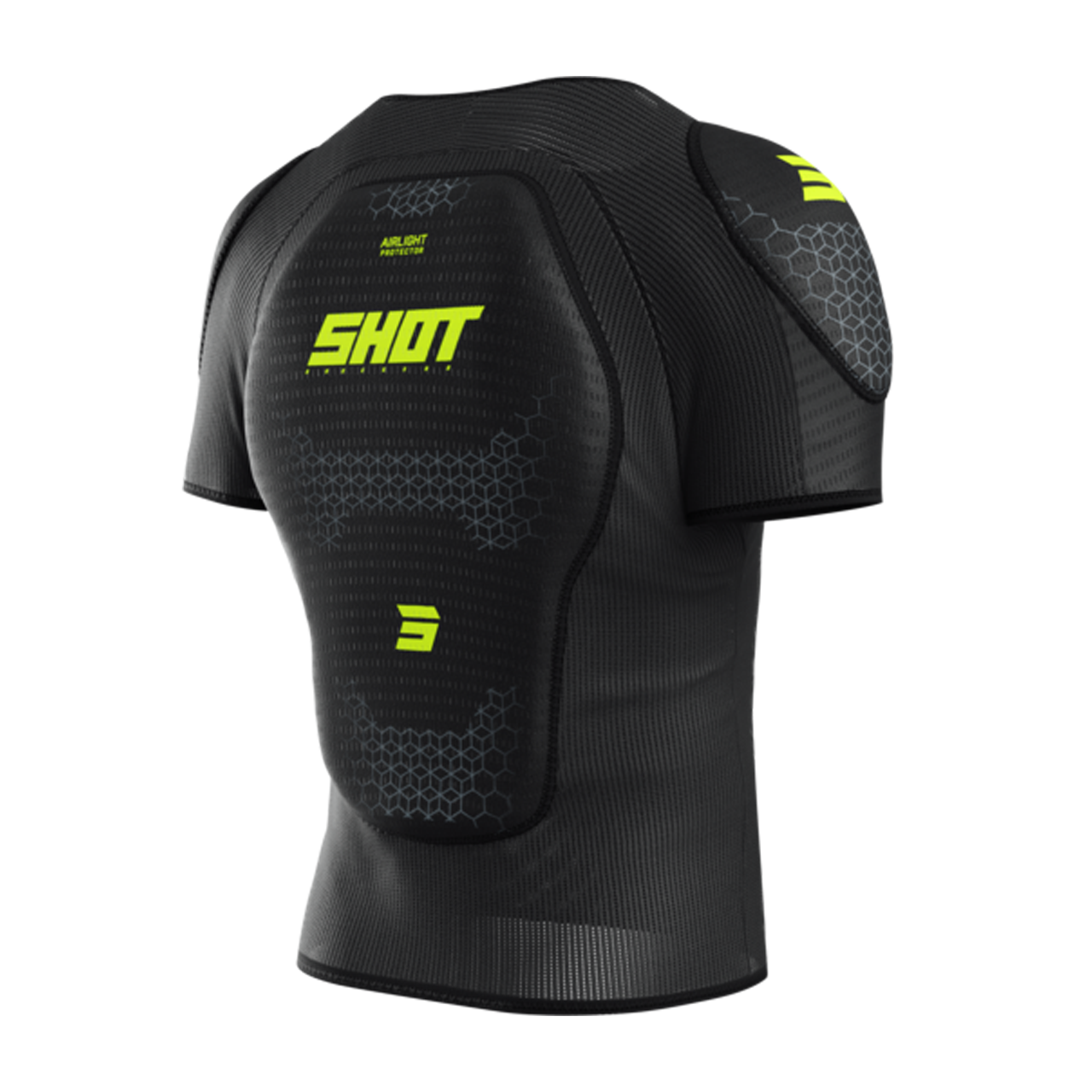 Shot Airlight MX Protective T-Shirt Black-Neon Yellow