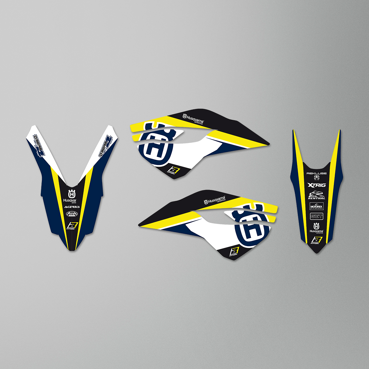 Blackbird Dream 4 Decal Kit White-Yellow-Blue