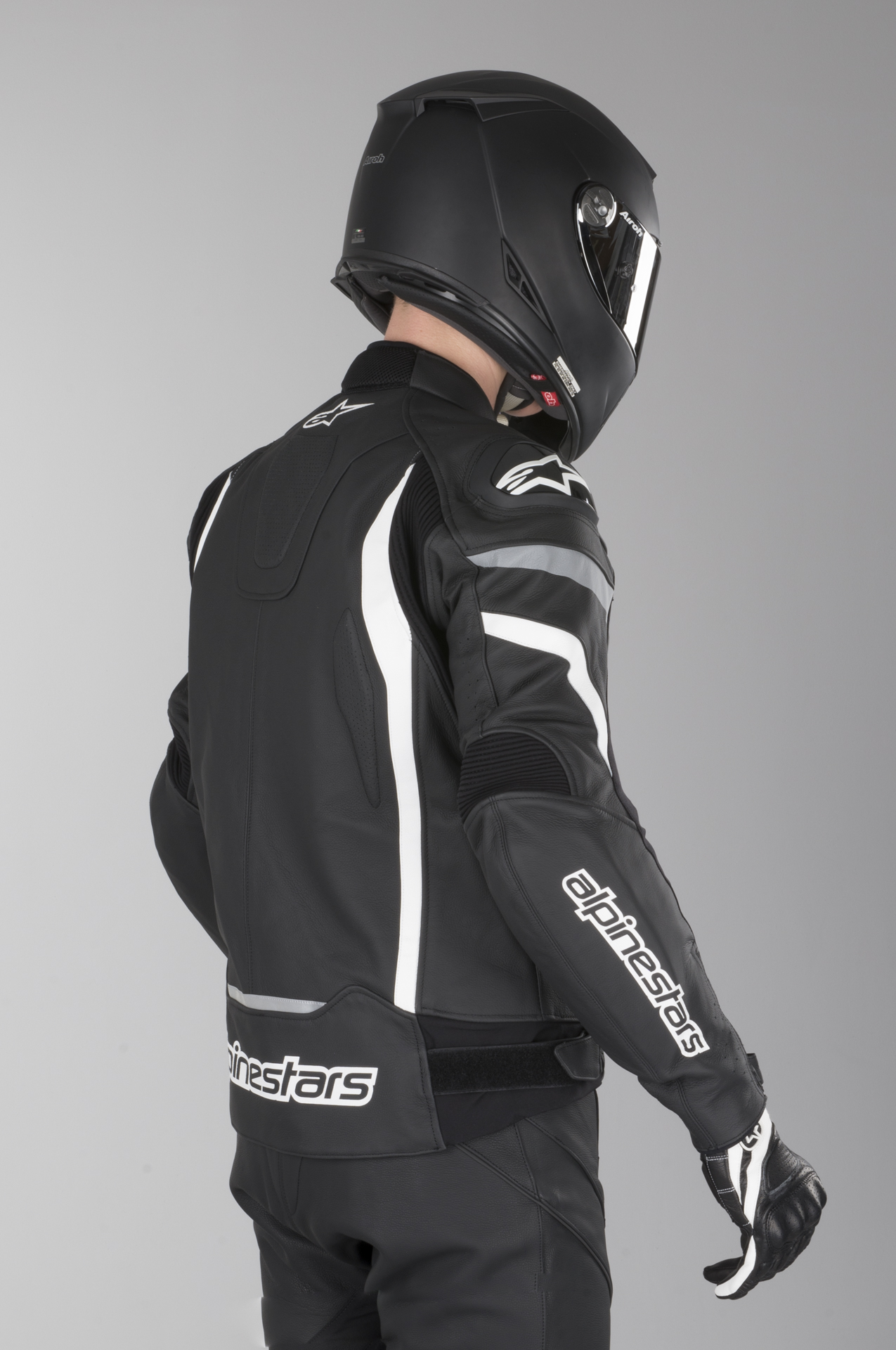 Alpinestars Skinnjacka Motegi SvartVit Alpinestars Skinnjacka Motegi SvartVit