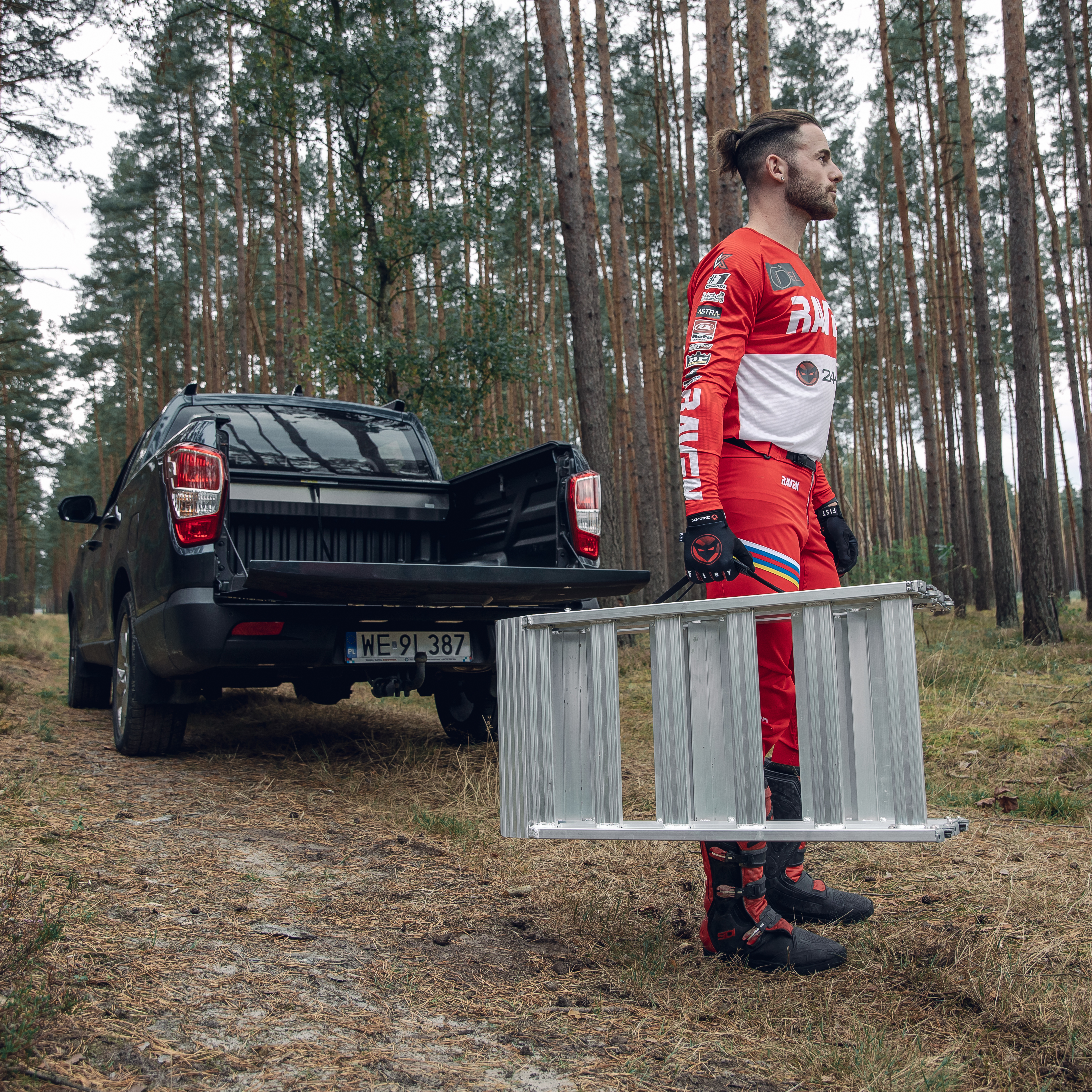 Proworks Dual Folding Ladder Ramp