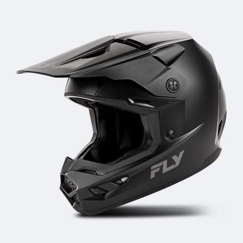 FLY Racing Kinetic Solid MX Helmet matt black Lowest Price Guarantee 24MX