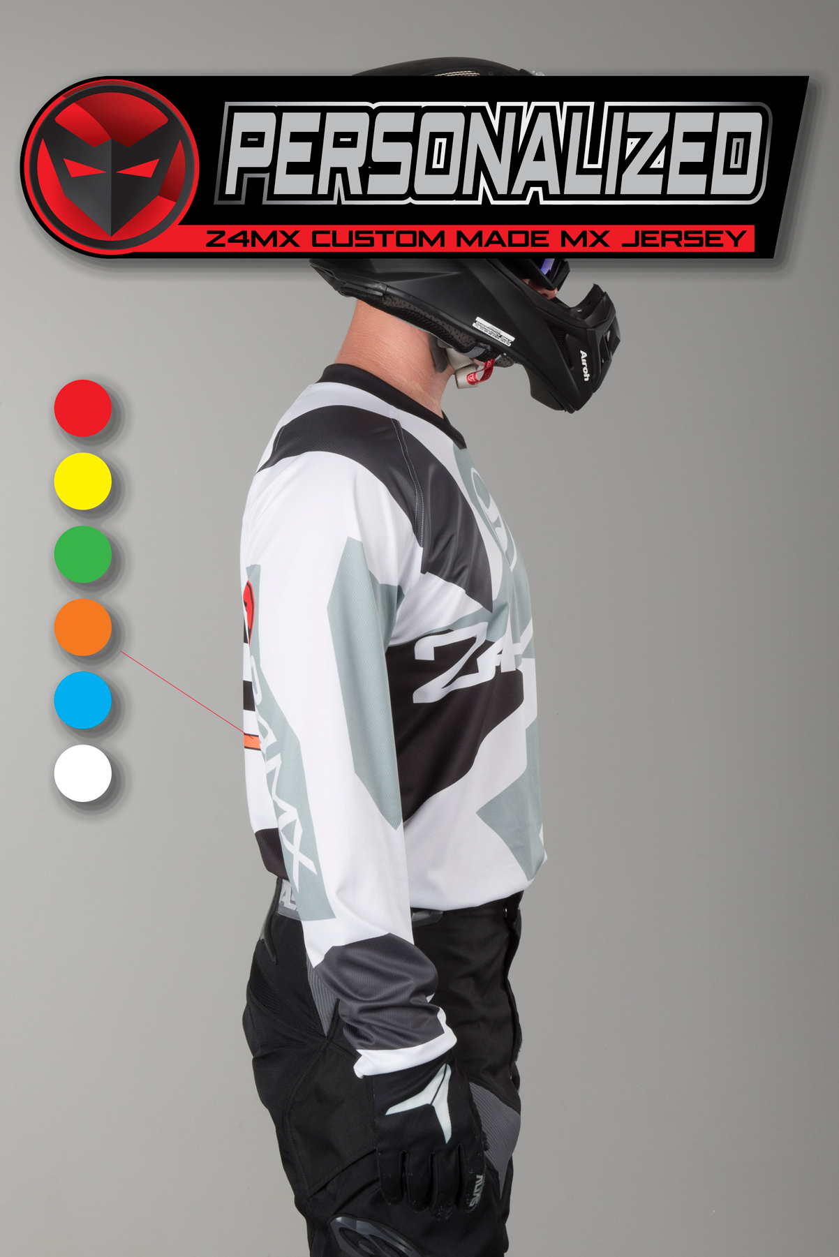 24MX SNOW CAMO MX3 Personalised Jersey