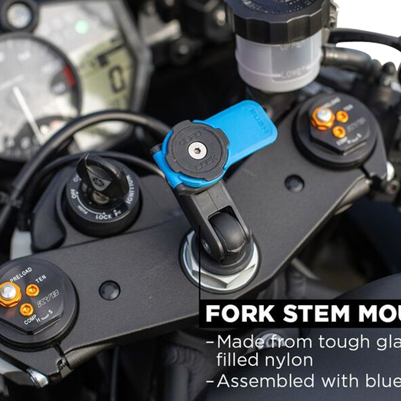 Quad Lock Motorcycle Fork Stem Mount Pro