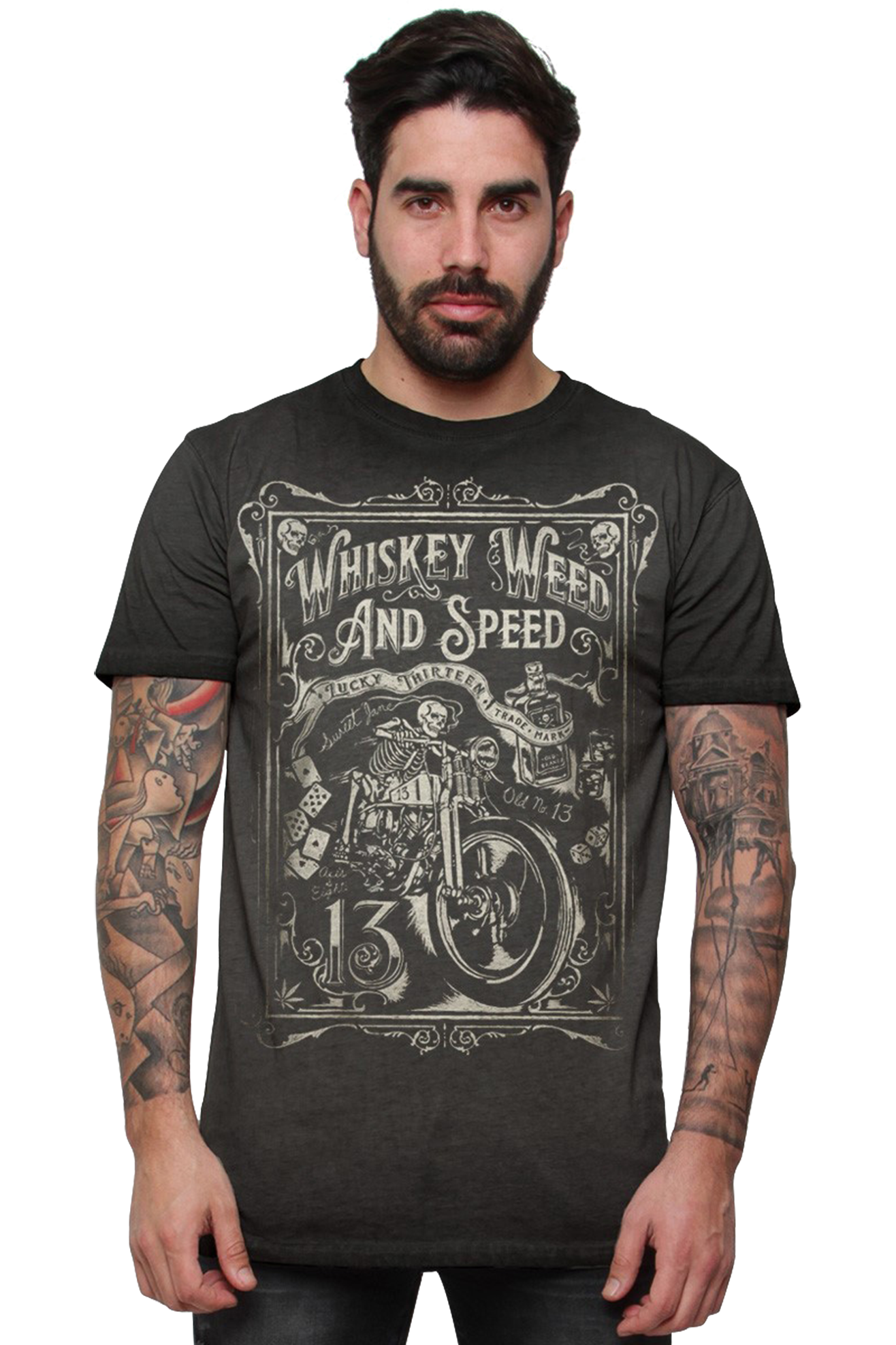 Lucky 13 Whiskey Weed And Speed T-Shirt