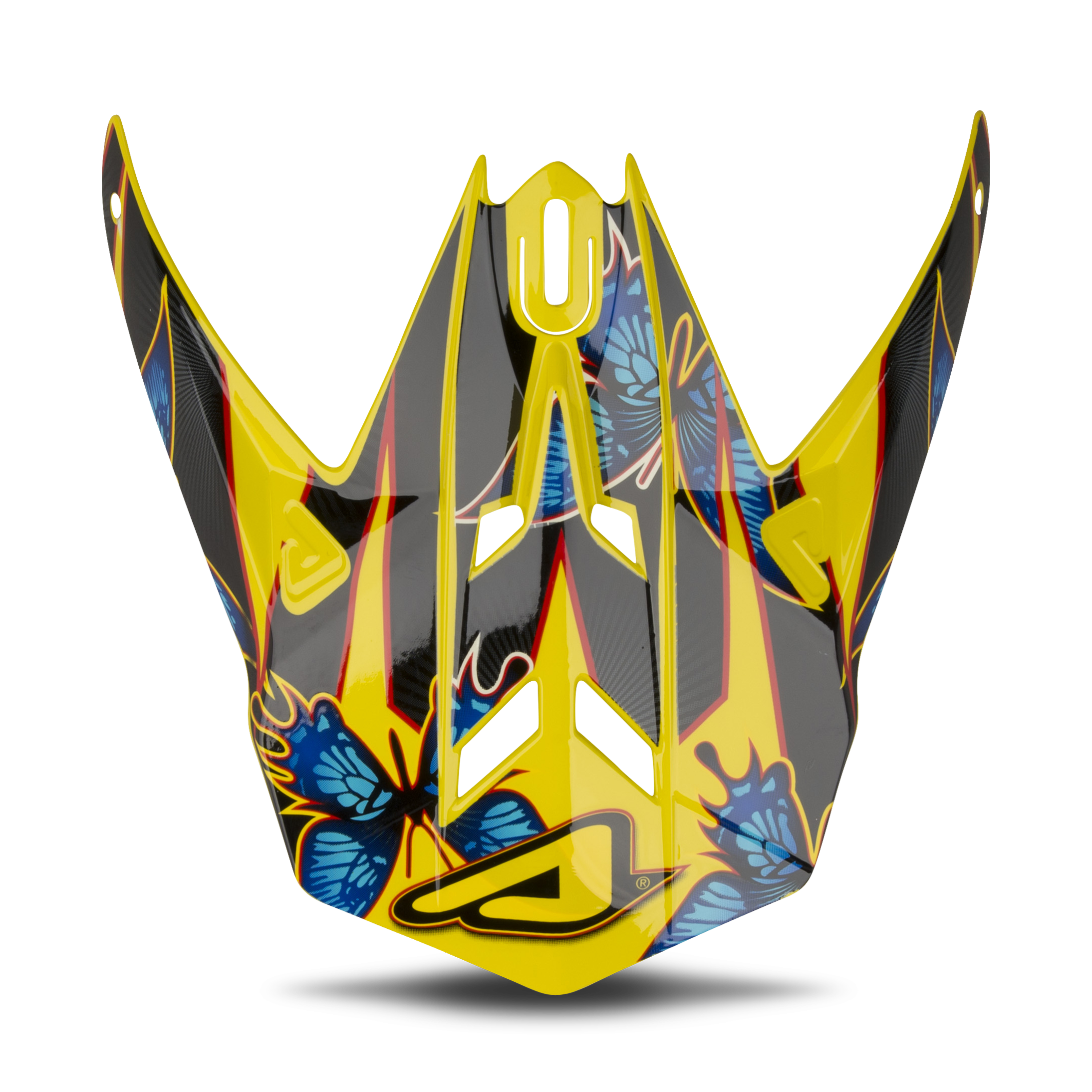 Acerbis 035 Fiber Helmet Shield Yellow & Blue Lowest Price Guarantee