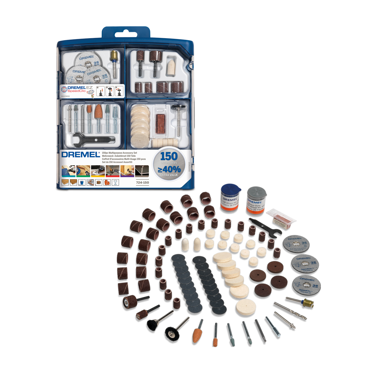 Dremel Multipurpose Accessory Set 150pcs