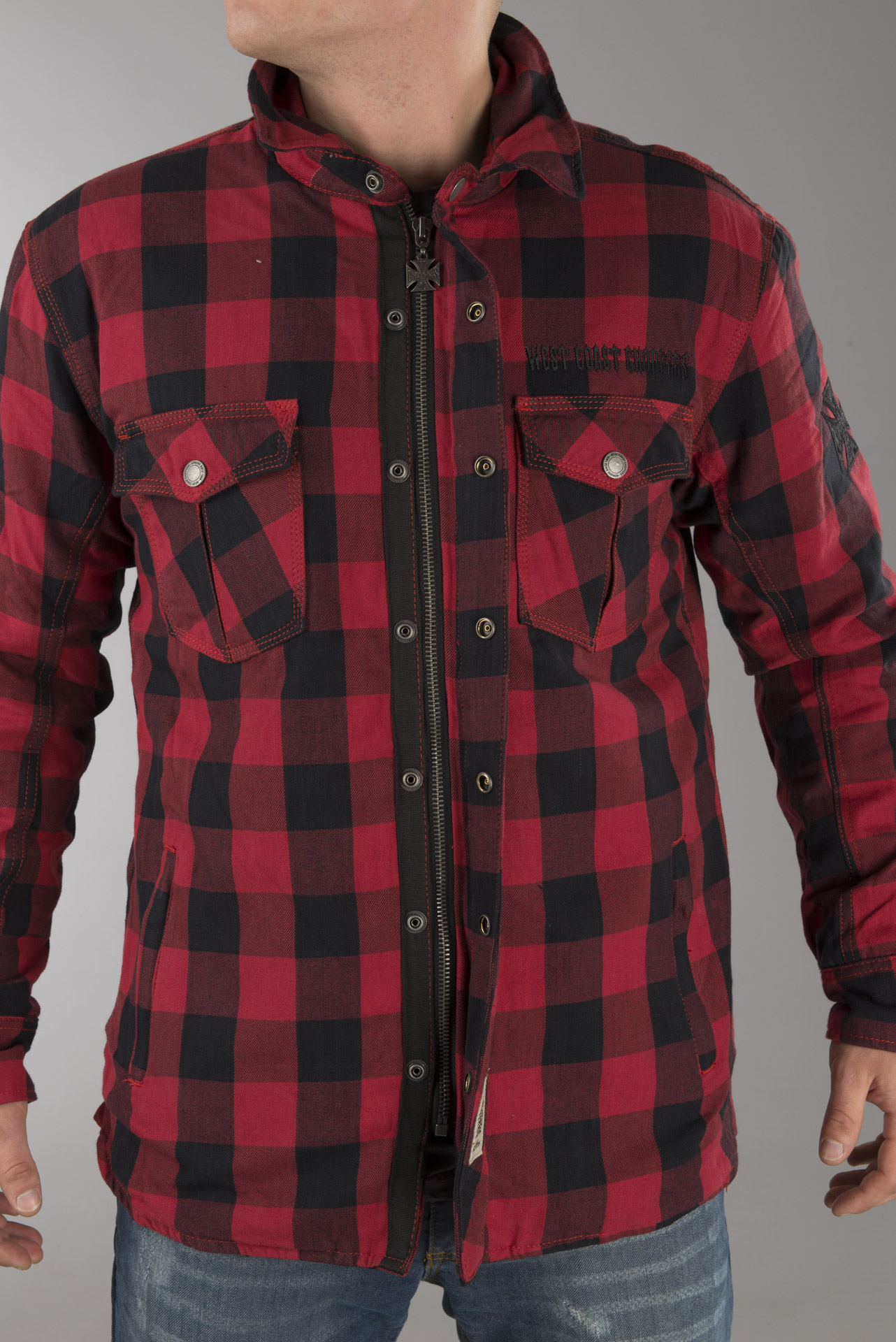 West Coast Choppers Dominator Aramid Riding Flanel Shirt