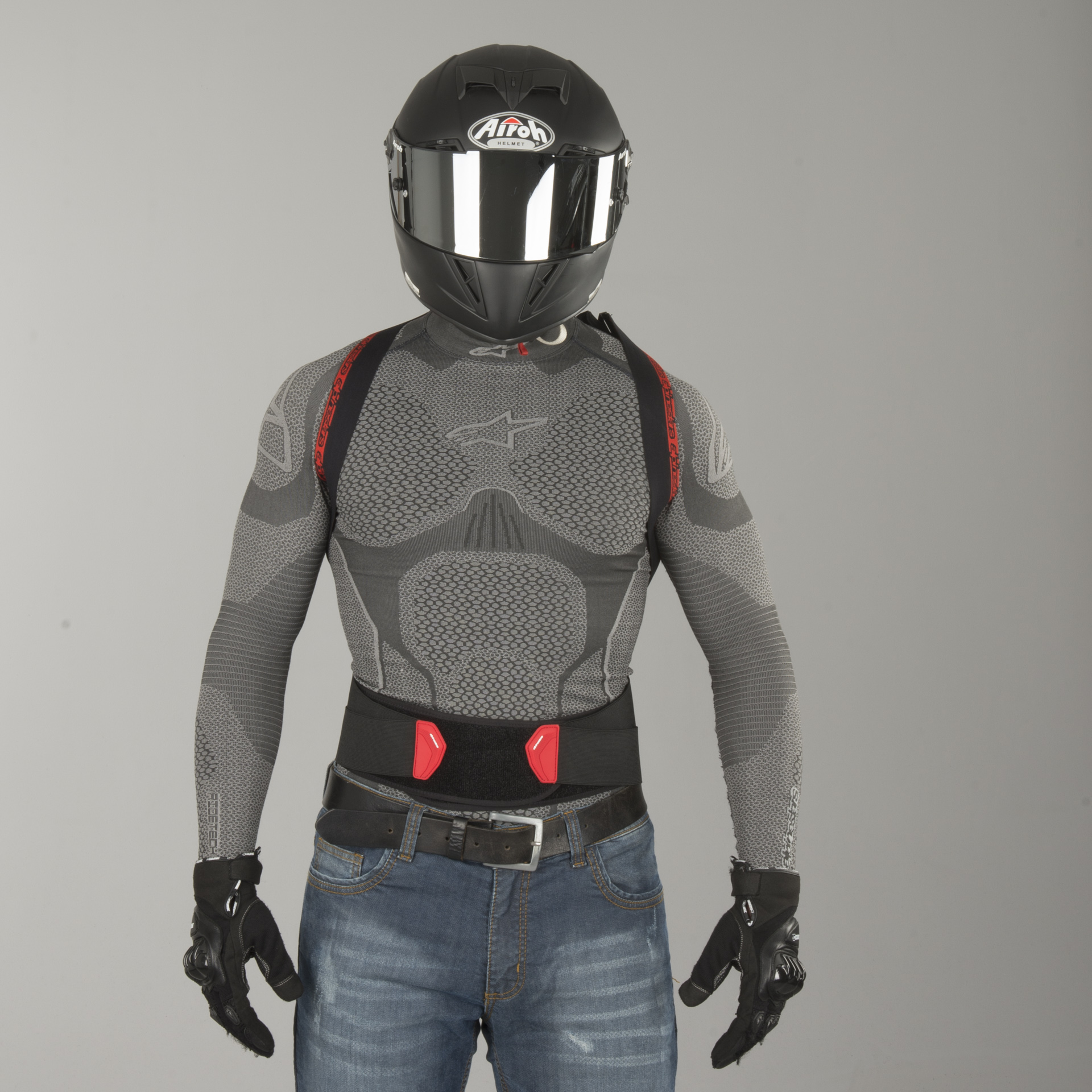 Espaldera Alpinestars Nucleon KR-Cell Ahumado-Negro-Rojo