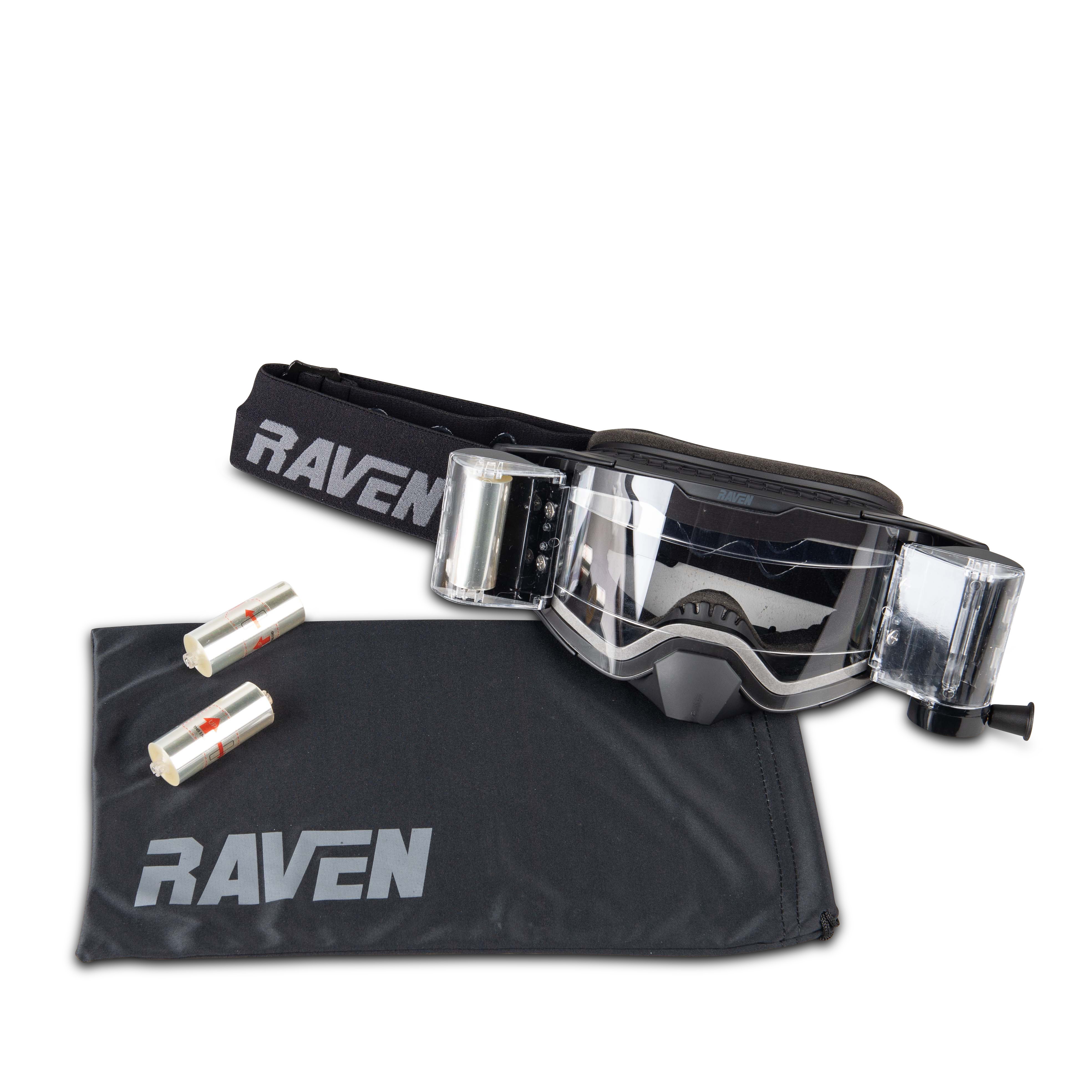 Gafas de Cross Raven Halcon Lente Trasparente Roll-Off