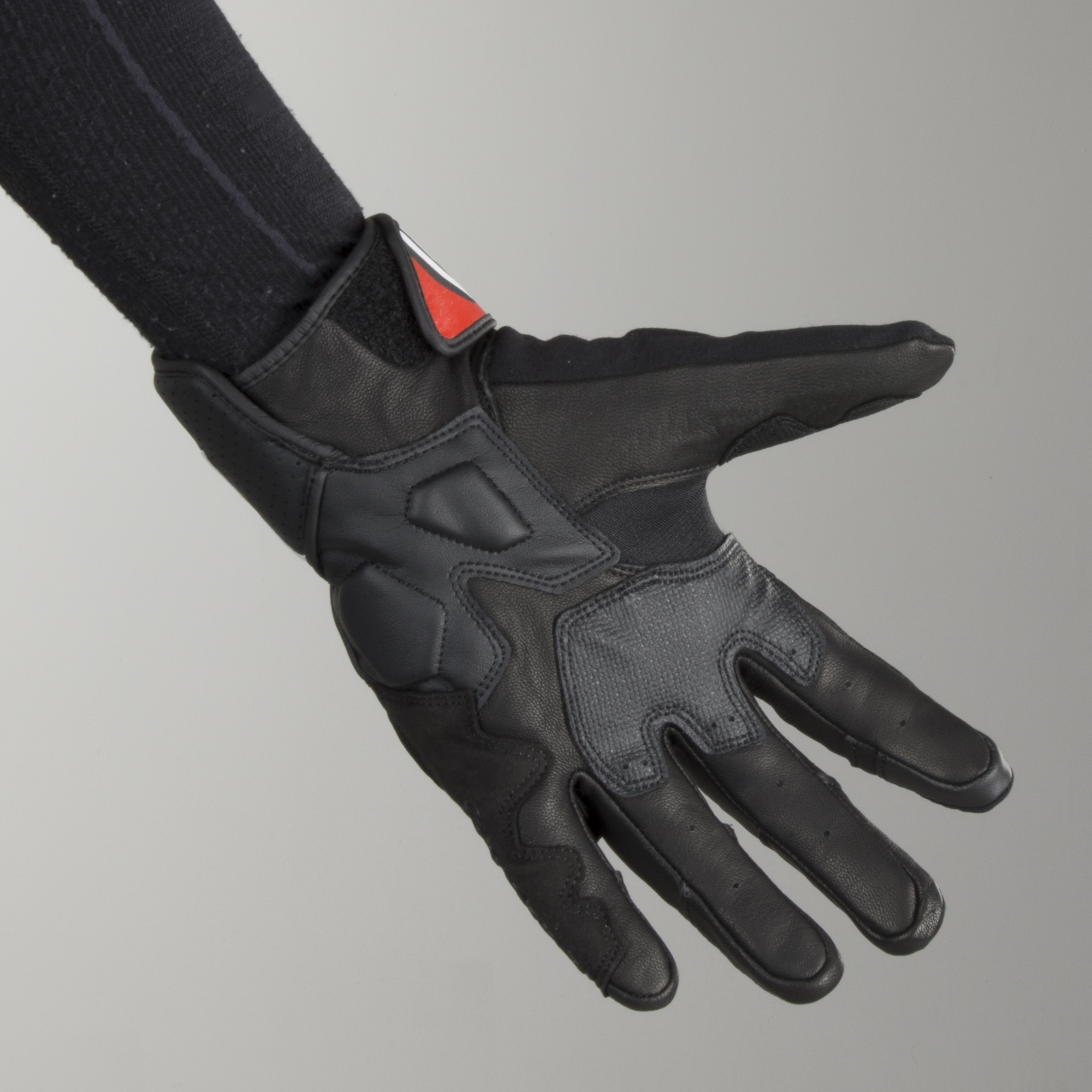 Alpinestars BOOSTER Leather Touchscreen Motorcycle Riding Gloves Black//Red