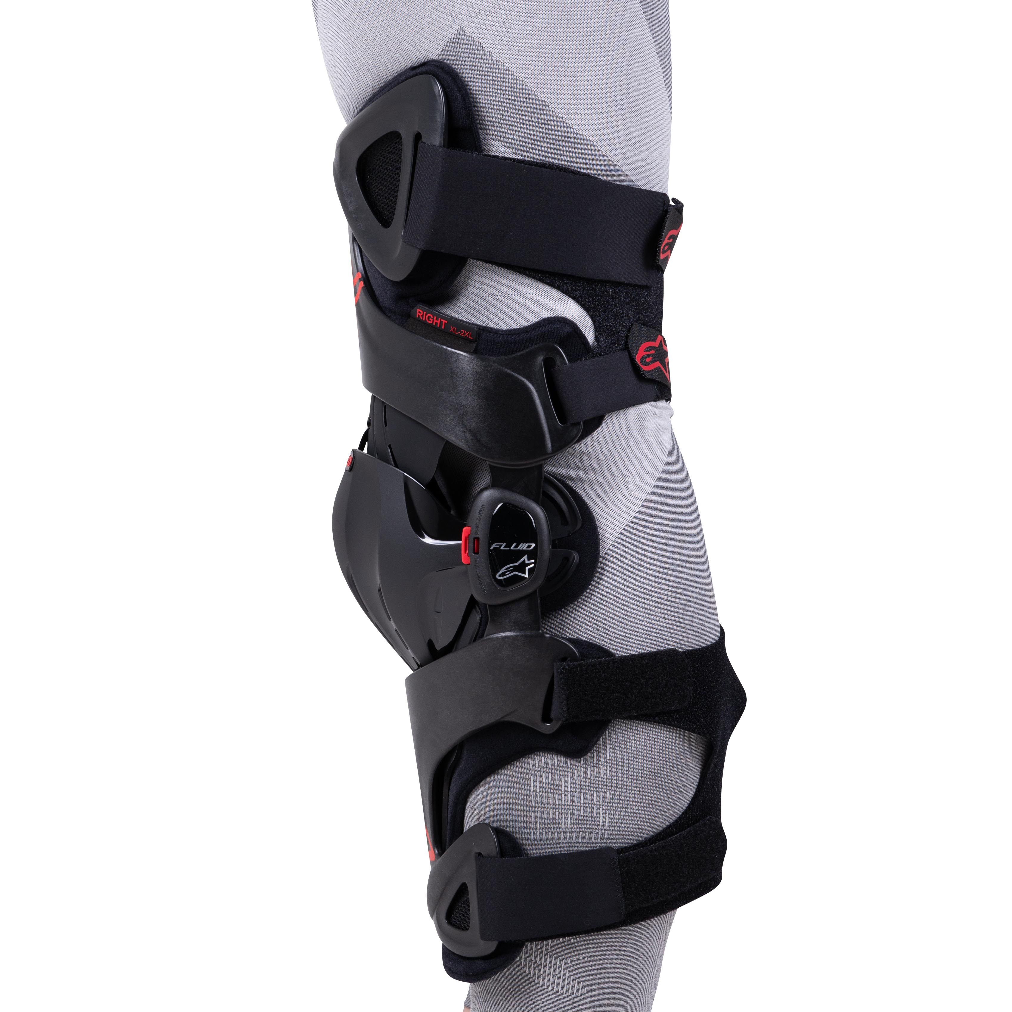 Rodilleras Alpinestars Fluid Pro Negro-Rojo