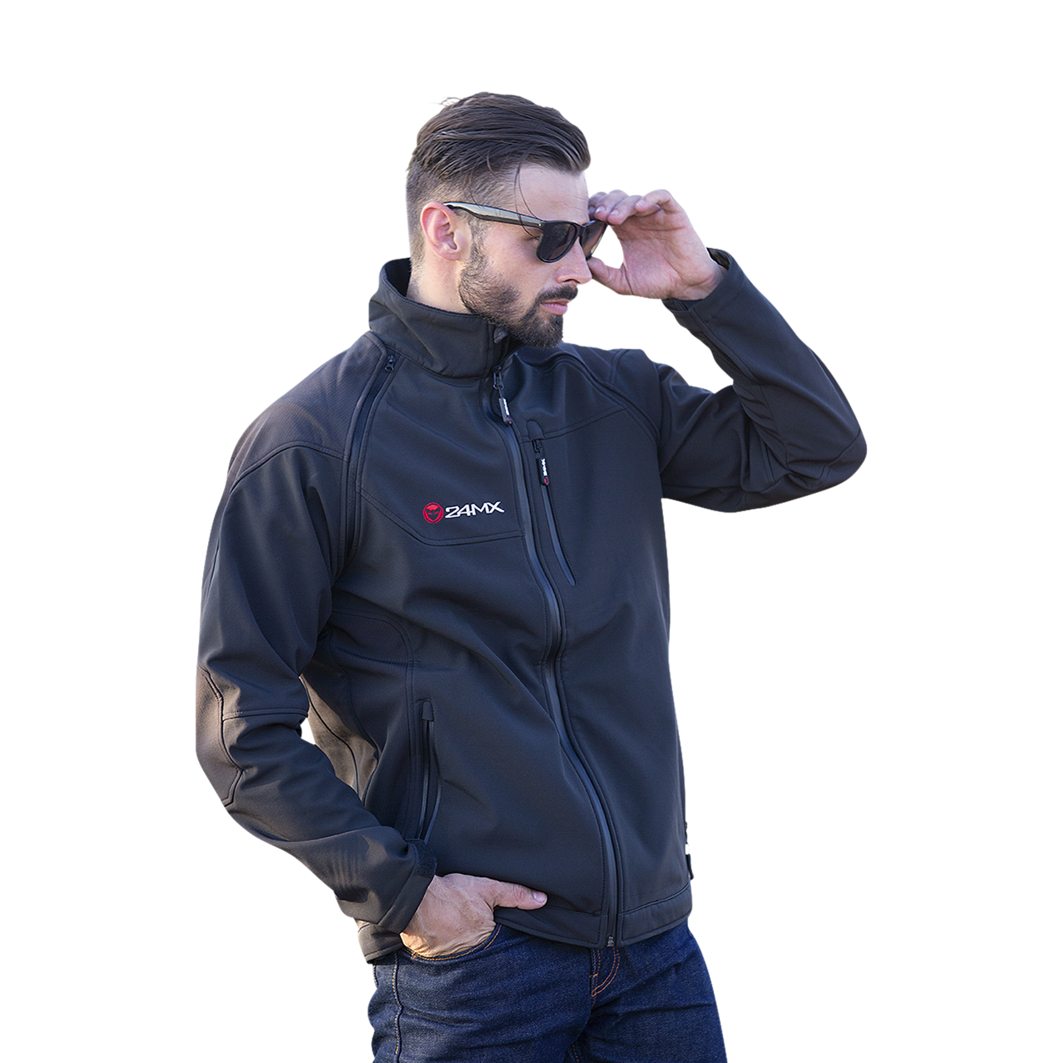 Softshell Jas met Afneembare Mouwen 24MX Team