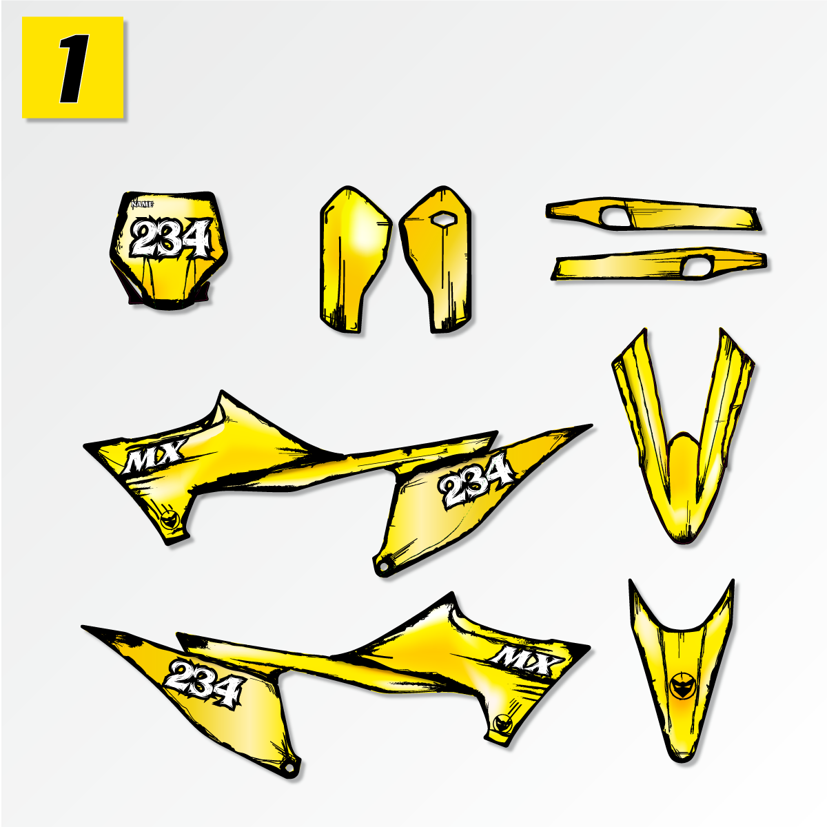 Stickerset 24MX Stark Cartoonpaint