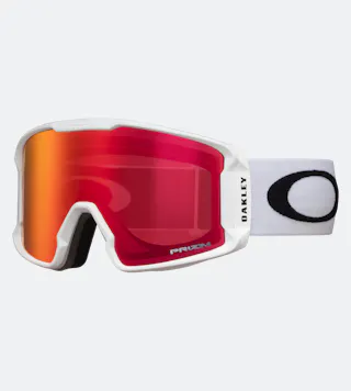 Óculos de Mota de Neve Oakley Line Miner L Fita Branca Mate