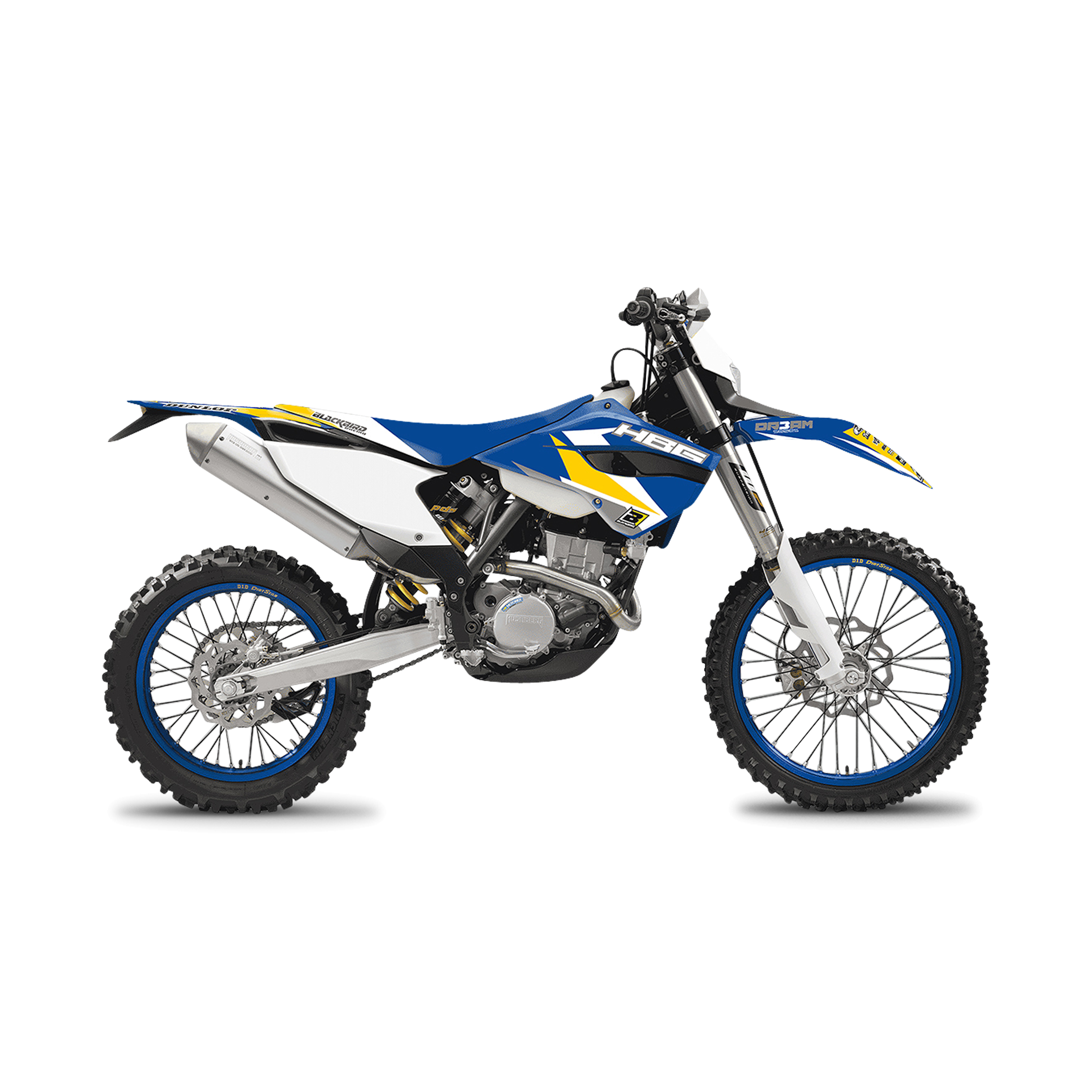 Blackbird Dream 3 Complete Decal Kit with Seat Cover Yellow-Blue-White