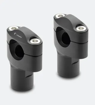 Rizoma Tiltable Handlebar Risers Silver-Grey
